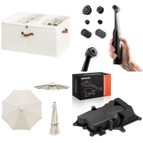 Source photograph for Pallet – Mixed Home & Garden – Shoe Organisers, Parasol Covers, Electric Scrubbers, Cabinet Handles