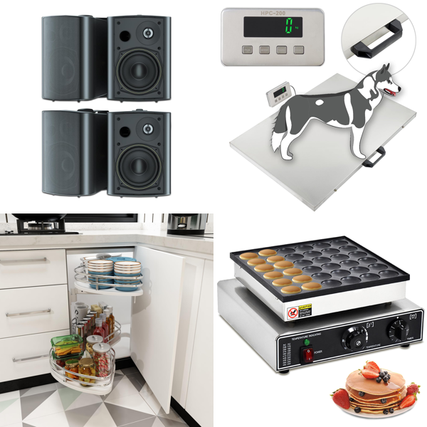 Source photograph for Pallet – Mixed Commercial Equipment – Speakers, Deep Fryer, Candy Floss Machine, Pressure Washer