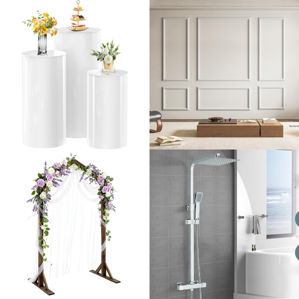 Source photograph for Pallet – Home Improvement & Garden – Decorative Arches, Display Pedestals, Wall Panels, Ceiling Fans, Hedge Trimmers