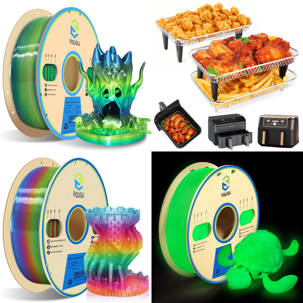 Source photograph for Pallet – 3D Printing Materials – PLA Filaments, Rainbow Colors, Silk Effect, Glow-in-the-Dark Colors
