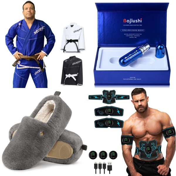 Source photograph for Pallet – Apparel & Accessories – BJJ Gis, Hiking Trousers, Nursing Shoes, Curtains