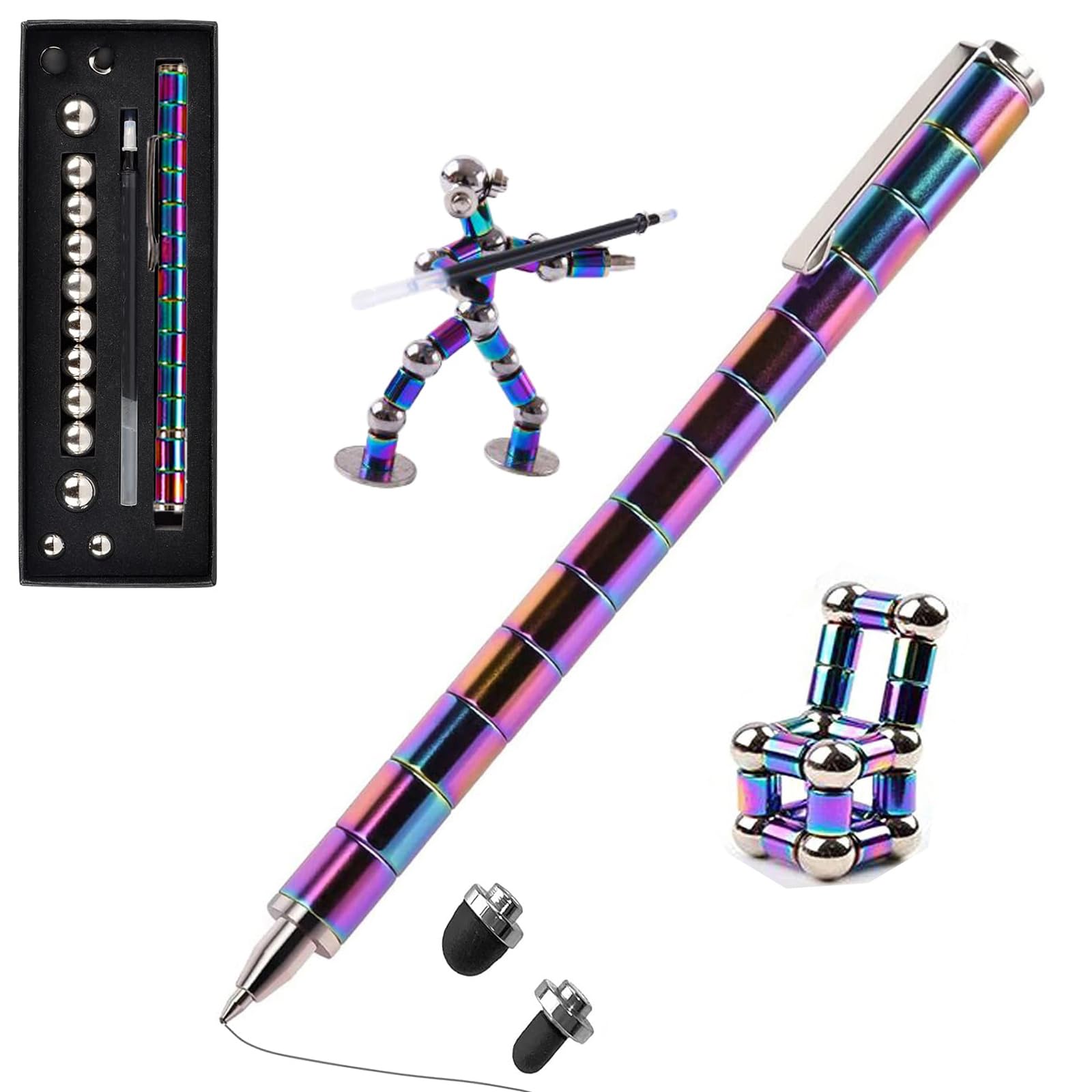 Aionly Fidget Pen, Magnetic Pen, Decompression Ballpoint Magnet Pen ...