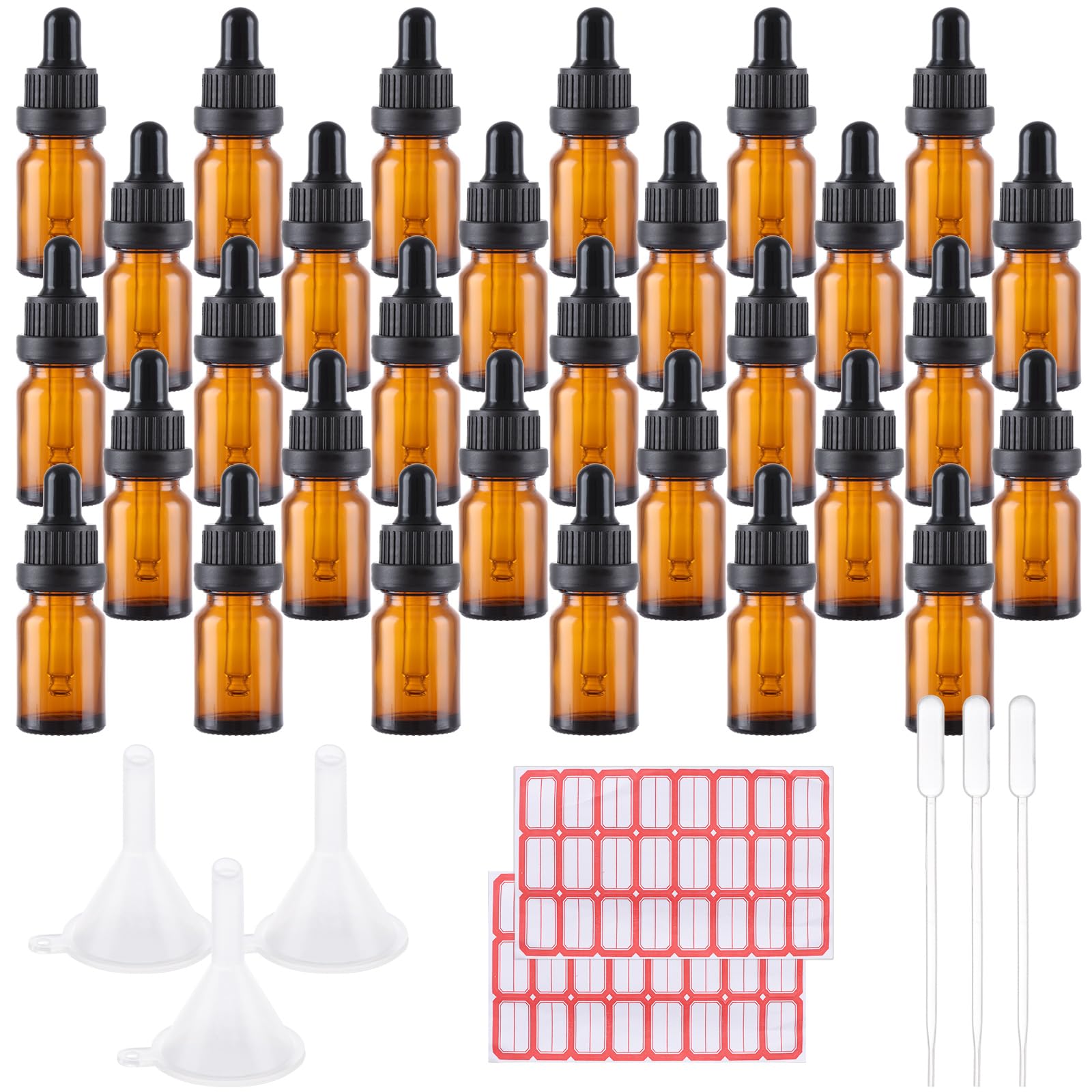 SeaAZqurtles Amber GLASS DROPPER BOTTLES 1-5ml Drop Pipette Aromatherapy Eye Ear E B1X0 B8T7 - Foto 12