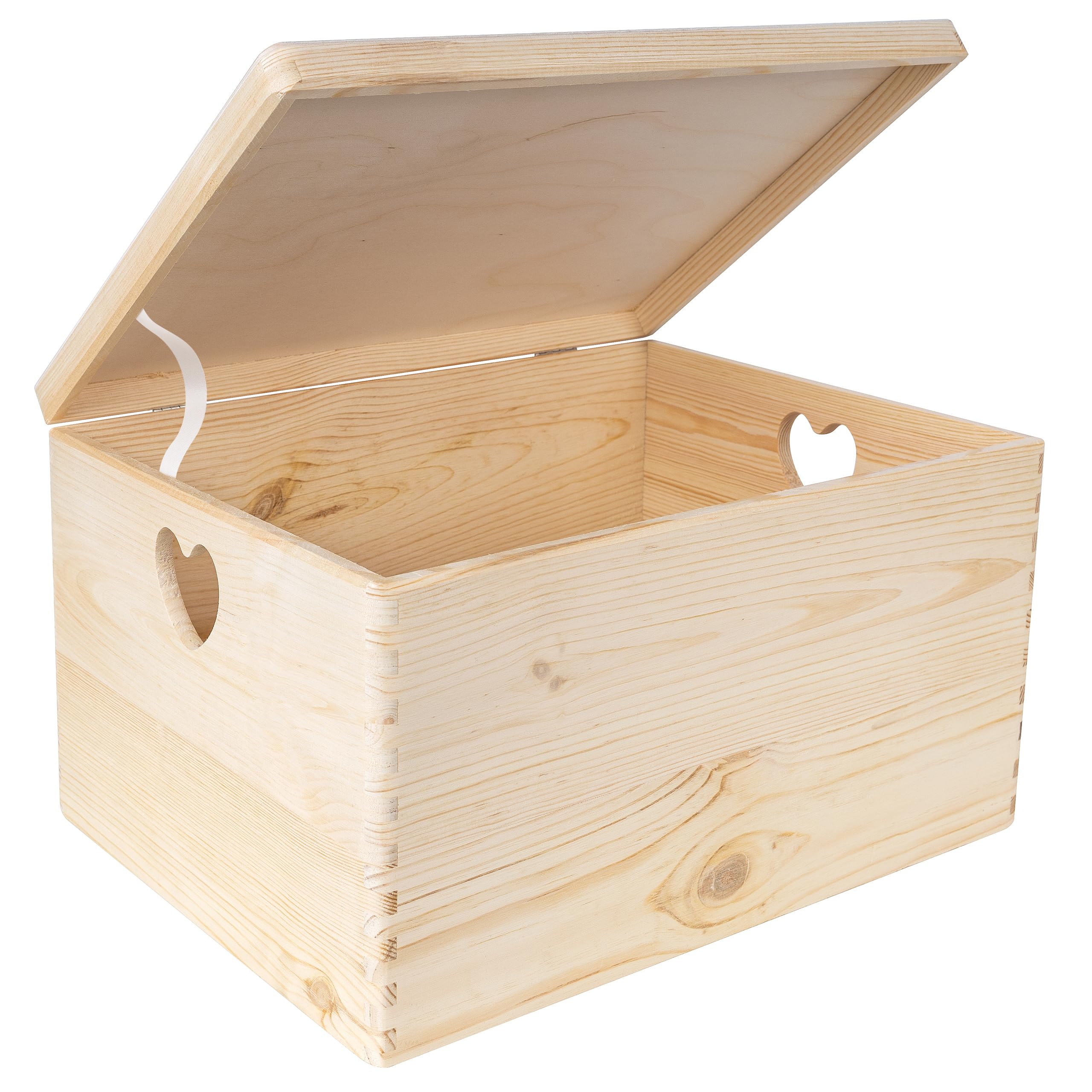 Source photograph for Pallet – Wooden Storage Boxes – XXL Plain Wooden Chest, 40 × 30 × 24 cm