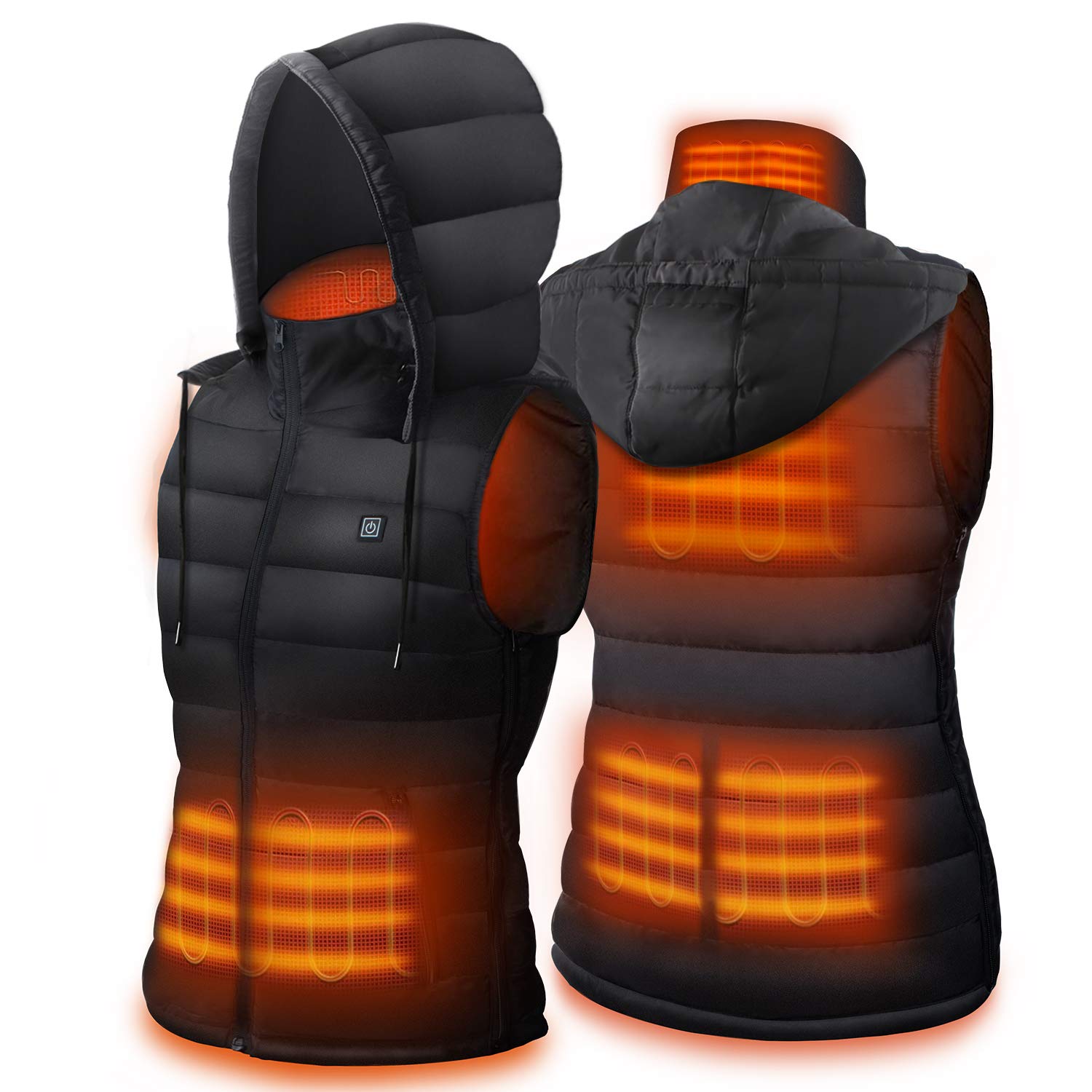 DR.PREPARE Heated Gilet, Unisex Winter Hooded...