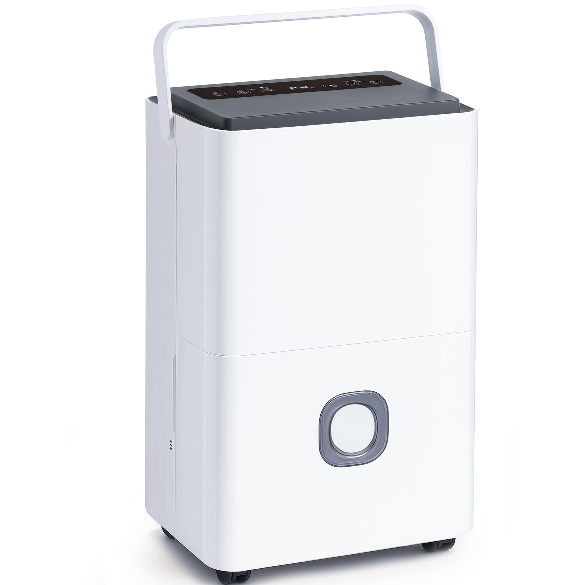 Luftentfeuchter 65 l/Tag, Smart-Touchscreen, 4,5-l-Tank, leise, tragbar, mit Schlauch – 65 l/Tag – katenpo