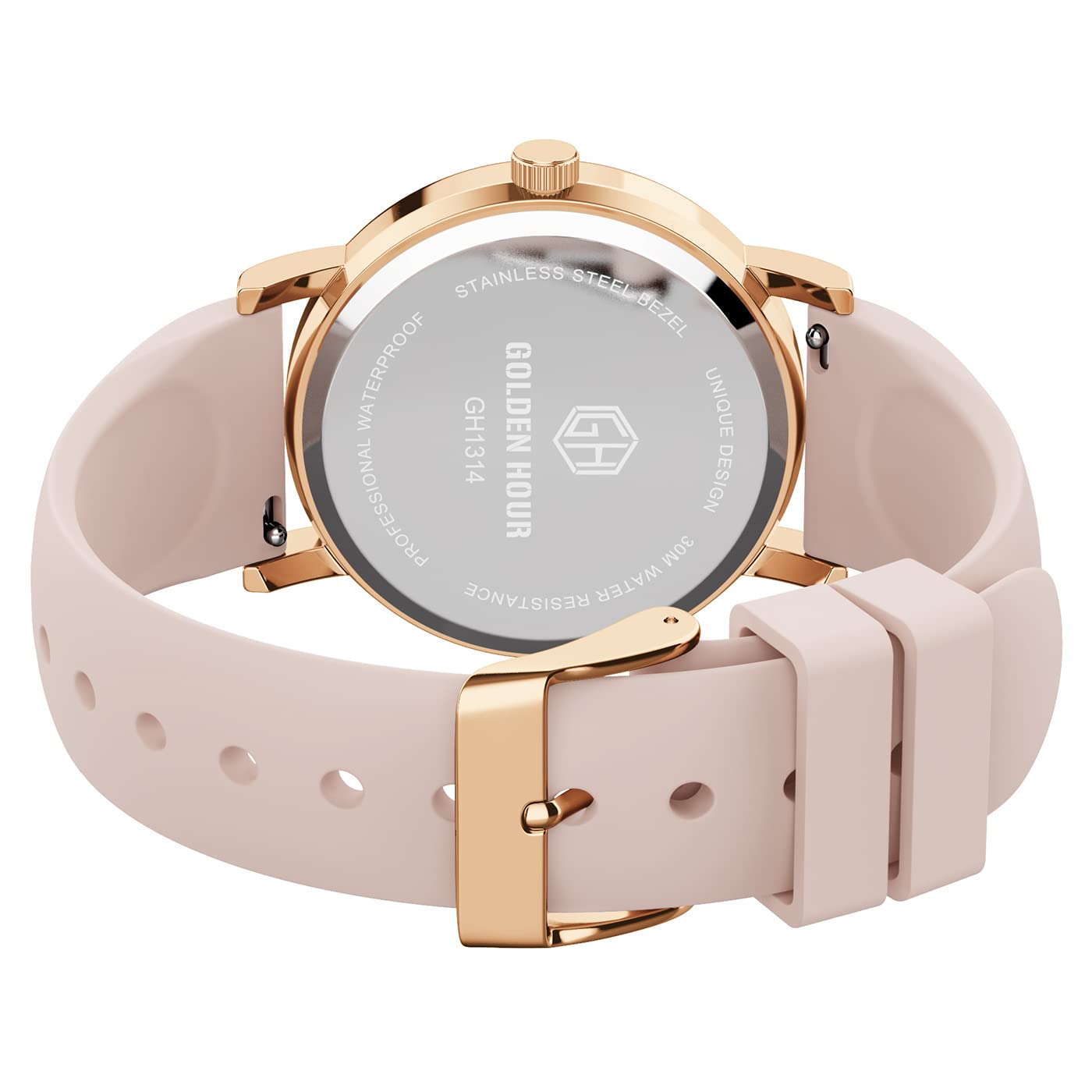 Ceas pentru asistente medicale, rezistent la apă, cadran luminos 24H, secundar – silicon – GOLDEN HOUR