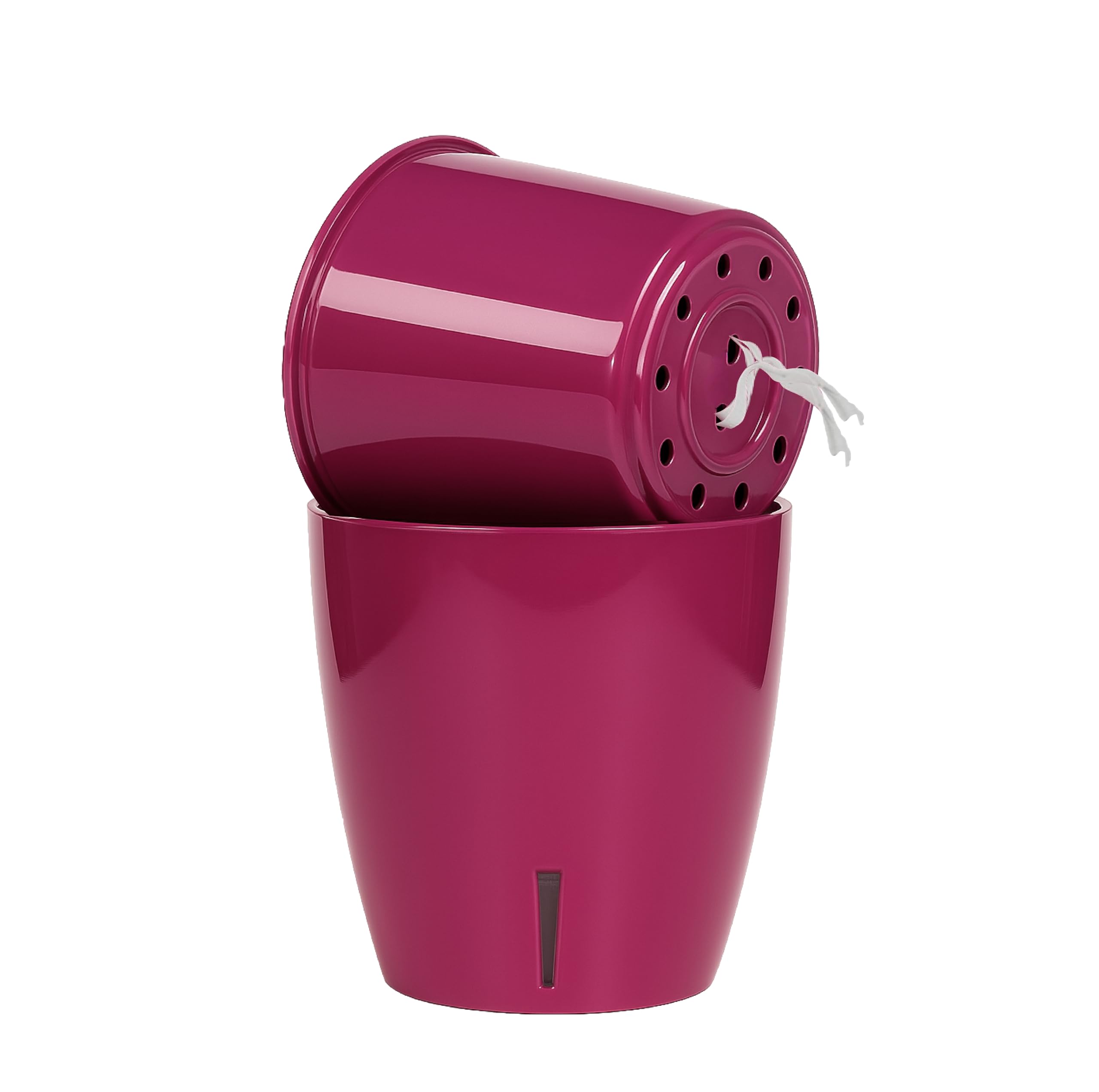 Self-Watering Plant Pots 15cm Wick System Water Indicator 2L – Purple – Santino