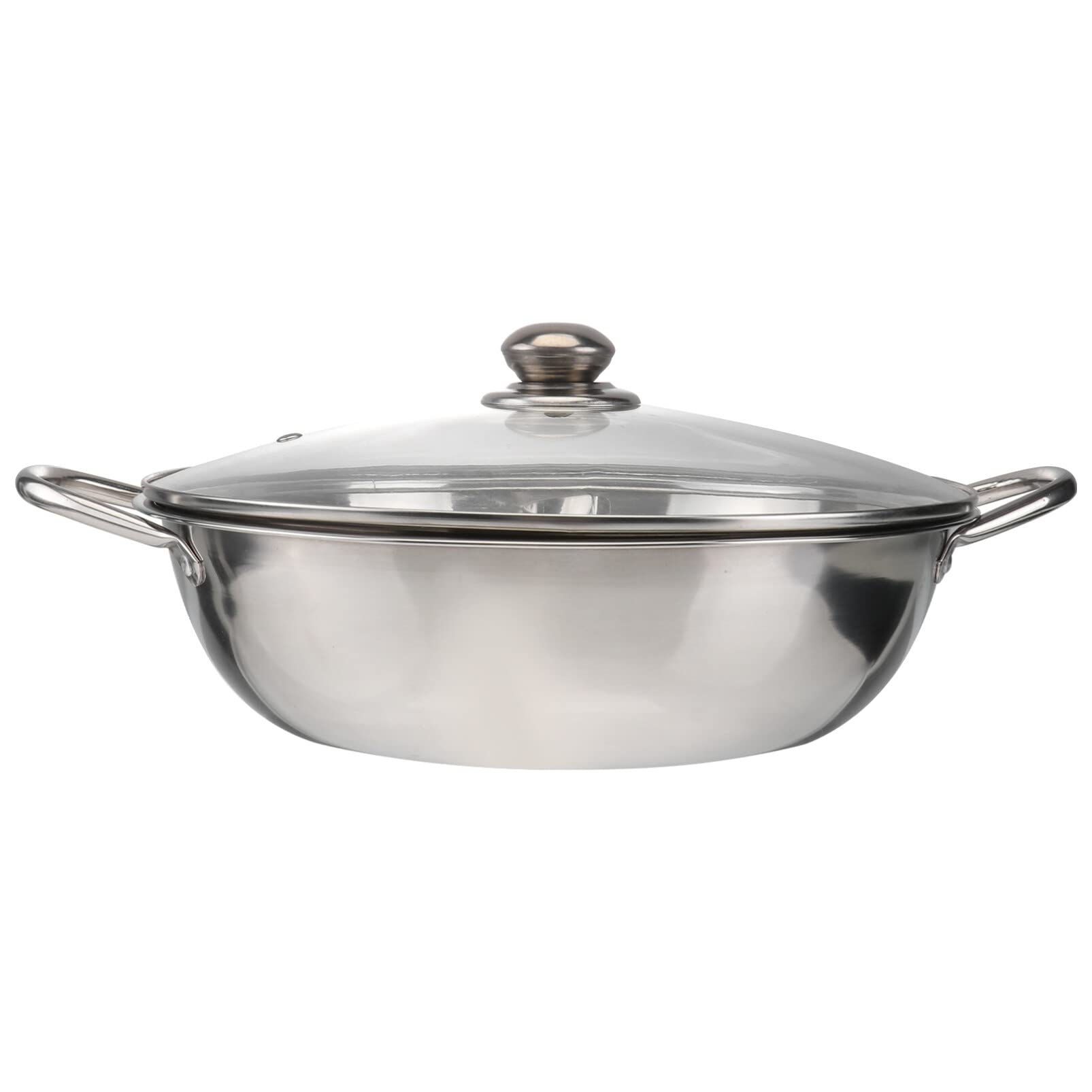 HEMOTON Pot Fondue Mandarin Double Saveur - Acier Inoxydable, 33x27 Cm - Pour Chongqing, Shabu Shabu, Maison