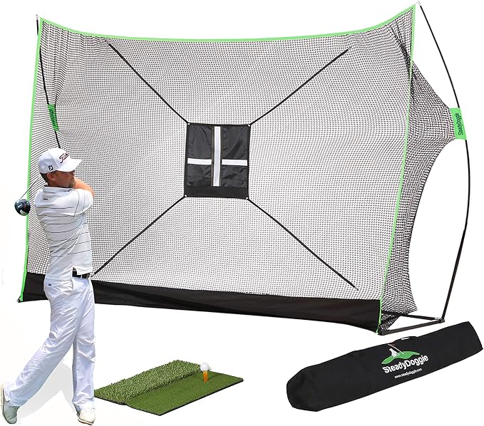 Source photograph for Pallet – Golf Equipment – 10 x 7ft Golf Net Bundle 3pc - Dual-Turf Golf Mat, Chipping Target and Carry Bag
