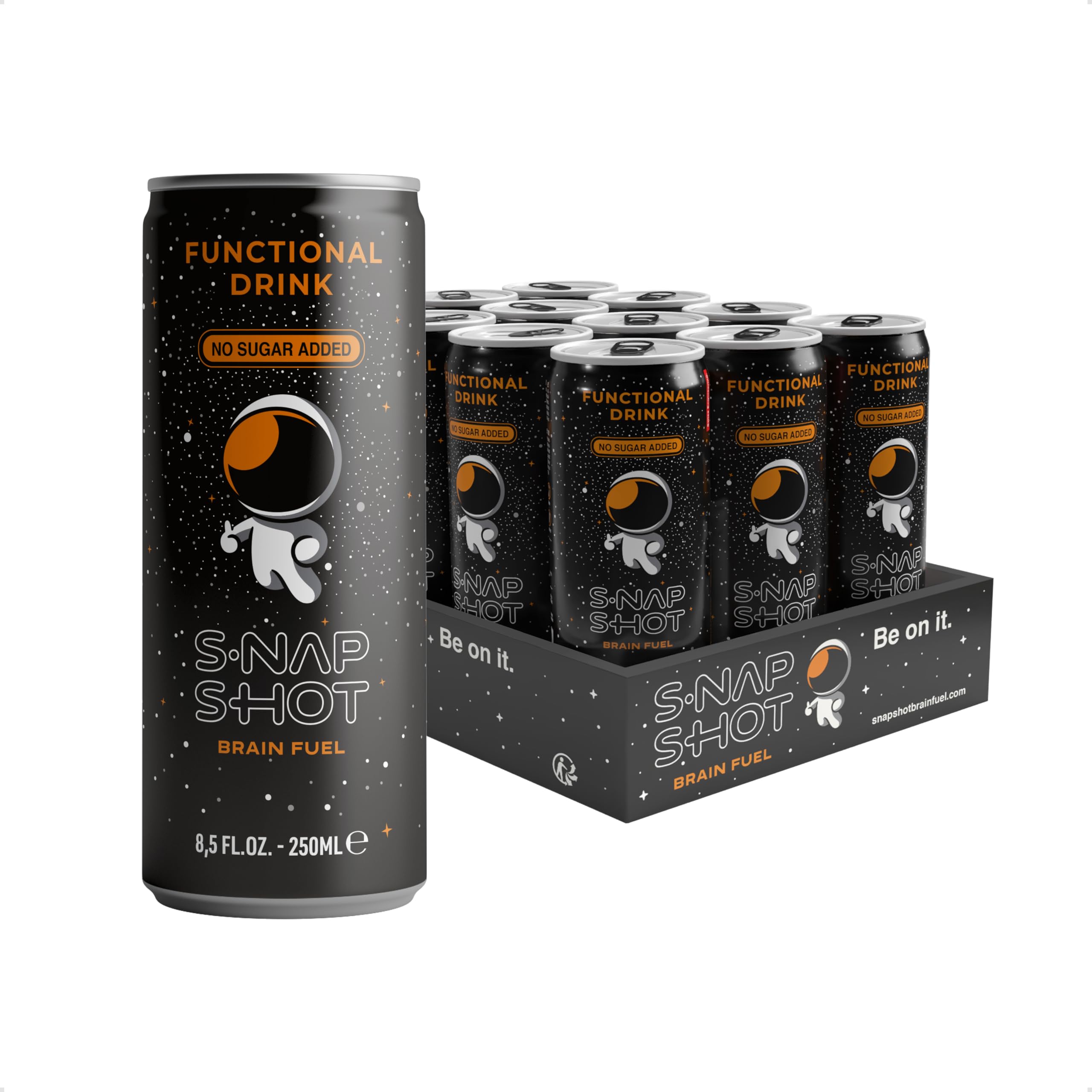 Source photograph for Pallet – Functional Drinks – SNAP SHOT Drinks, Brain Fuel Beverages