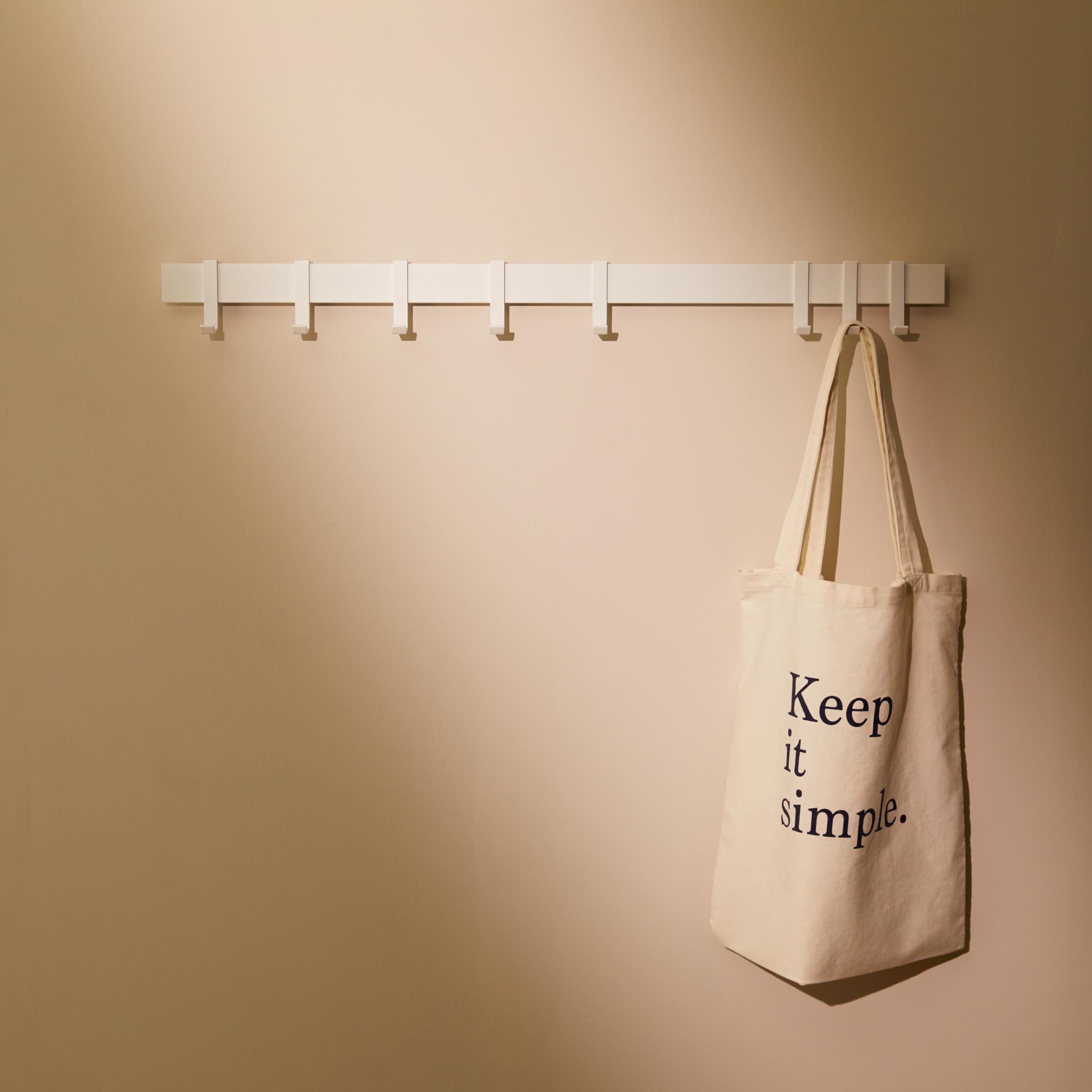 Source photograph for Pallet – Wall Coat Racks – Metal Coat Racks, Sliding Hooks, White And Black