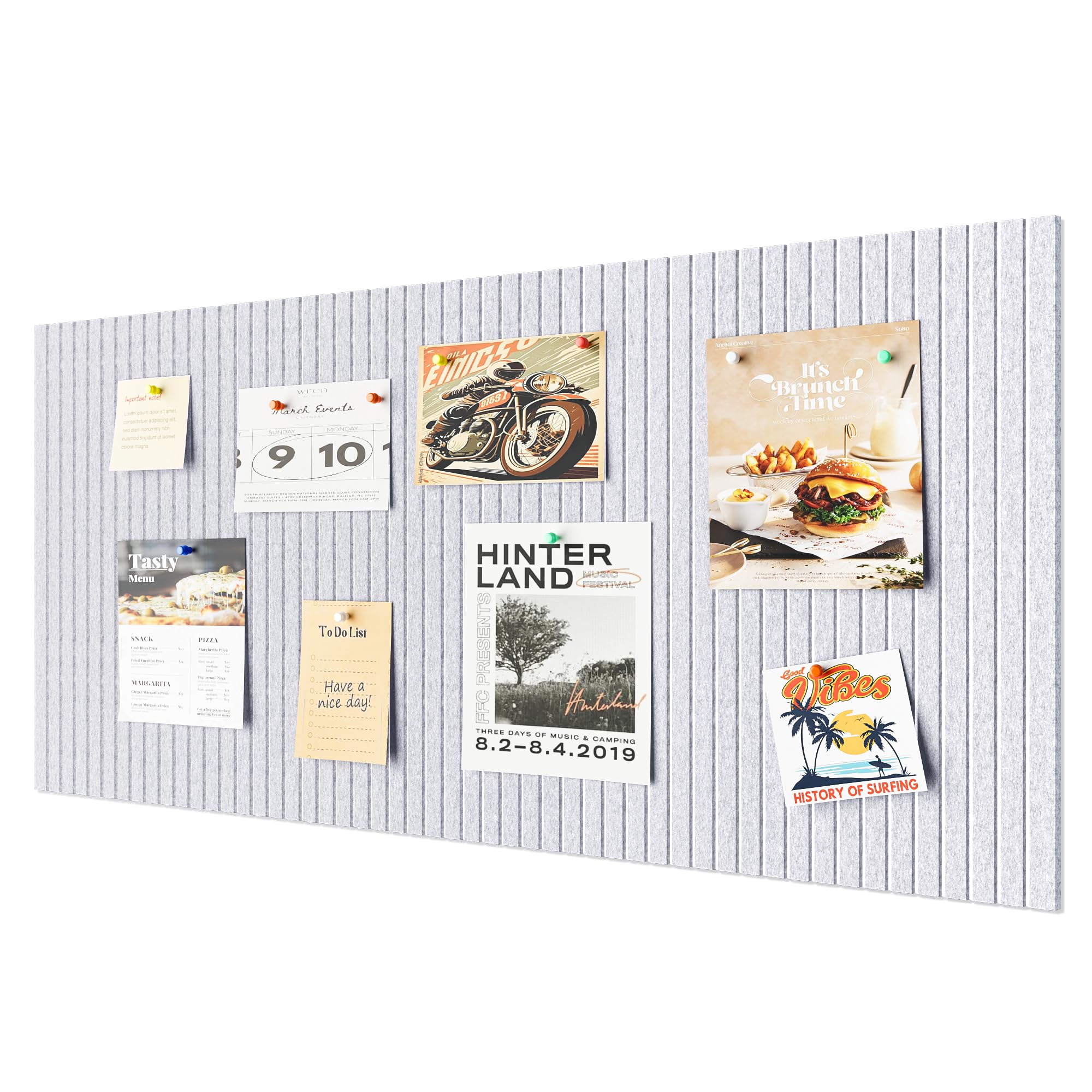 Source photograph for Pallet – Decorative Bulletin Boards – Felt Pin Board 120x80cm, Foldable Photo Display Board, Self-Adhesive Tape