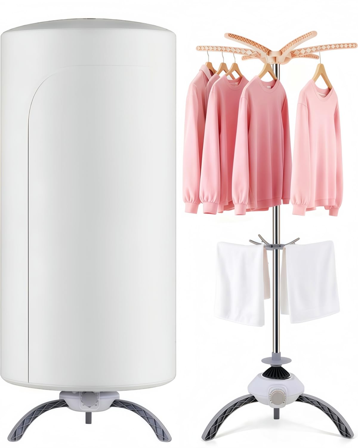 Electric Clothes Dryer 2-Tier Heated 900W 180min...
