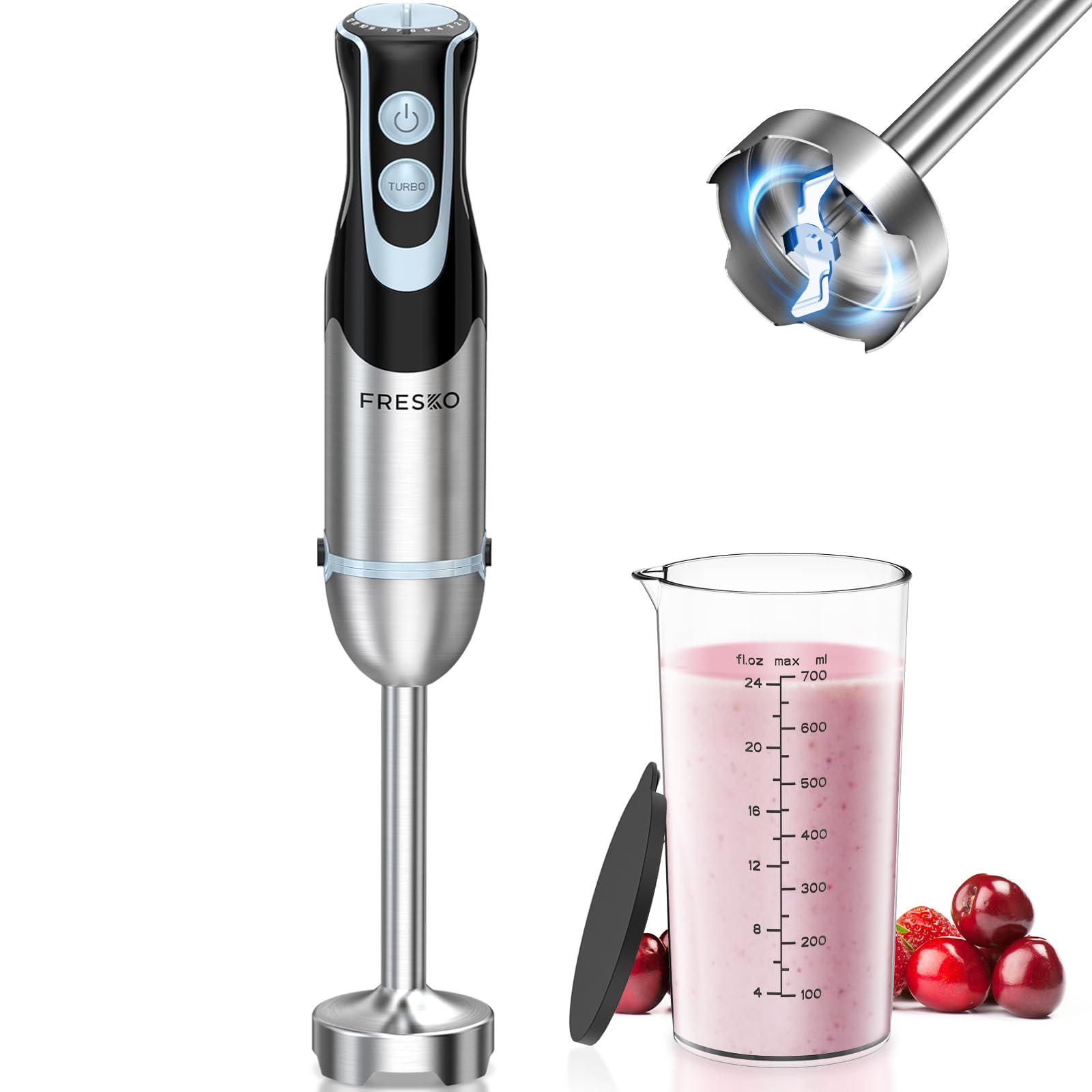FRESKO Stainless Steel Hand Blender, 1200W Electric...