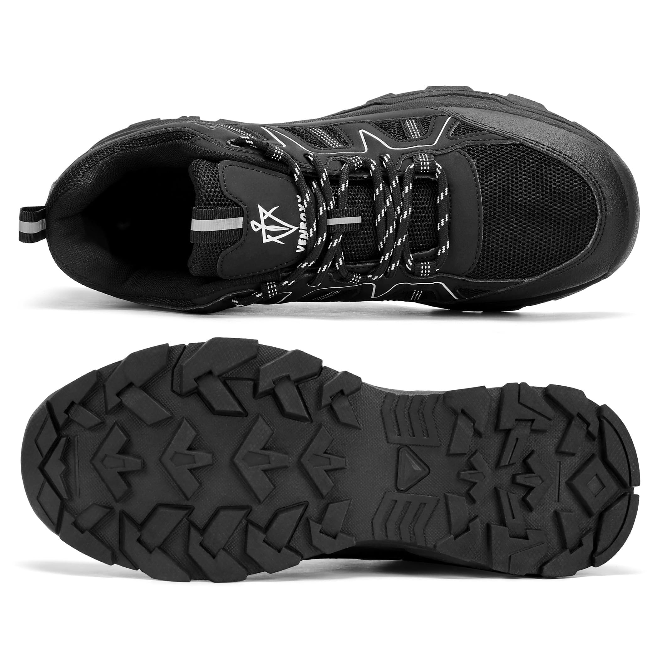 Herren-Wanderschuhe, atmungsaktiv, leicht, rutschfest – Schwarz, EU 47 – VENROXX