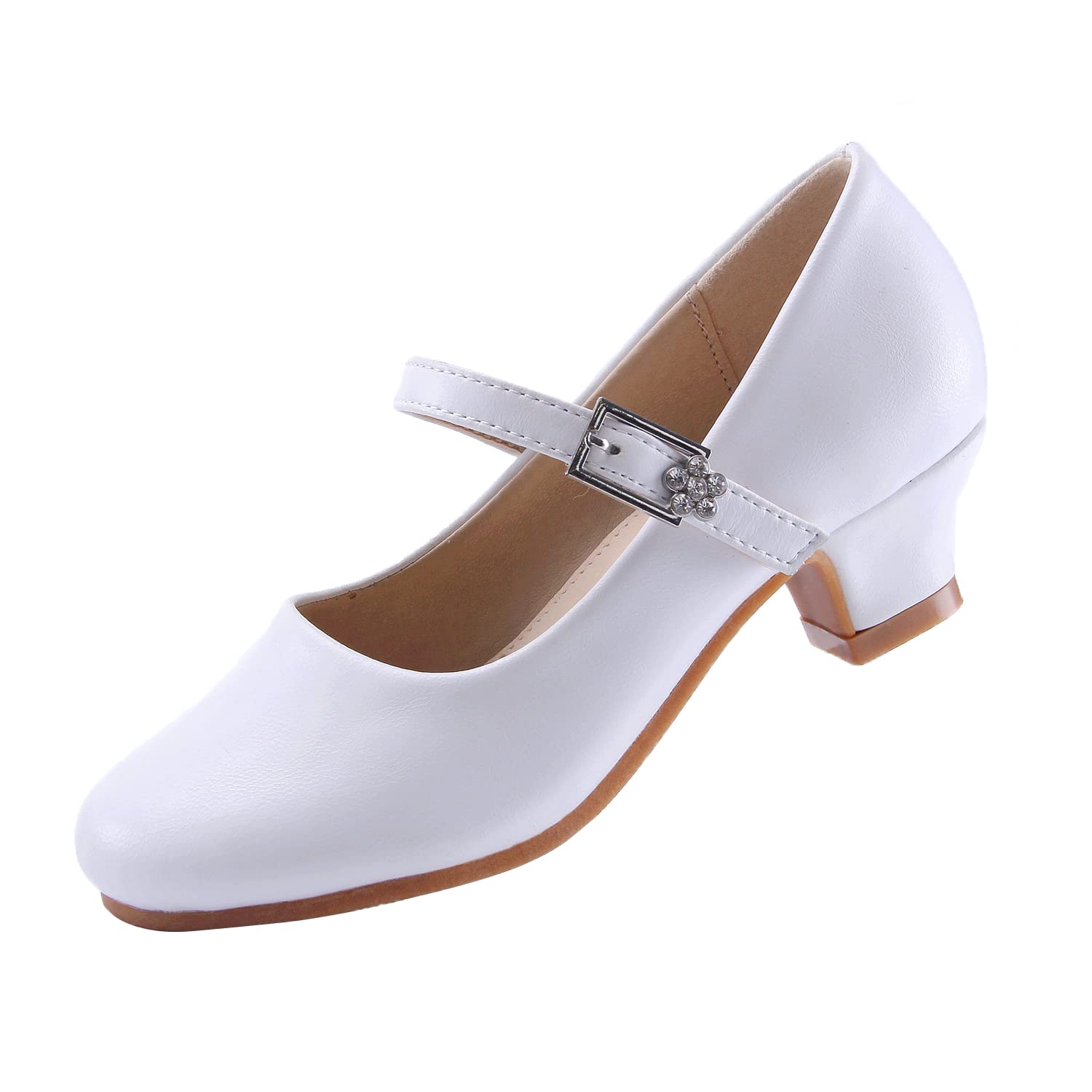 Girls' Mary Jane High-Heel Dress Shoes - Black EU30