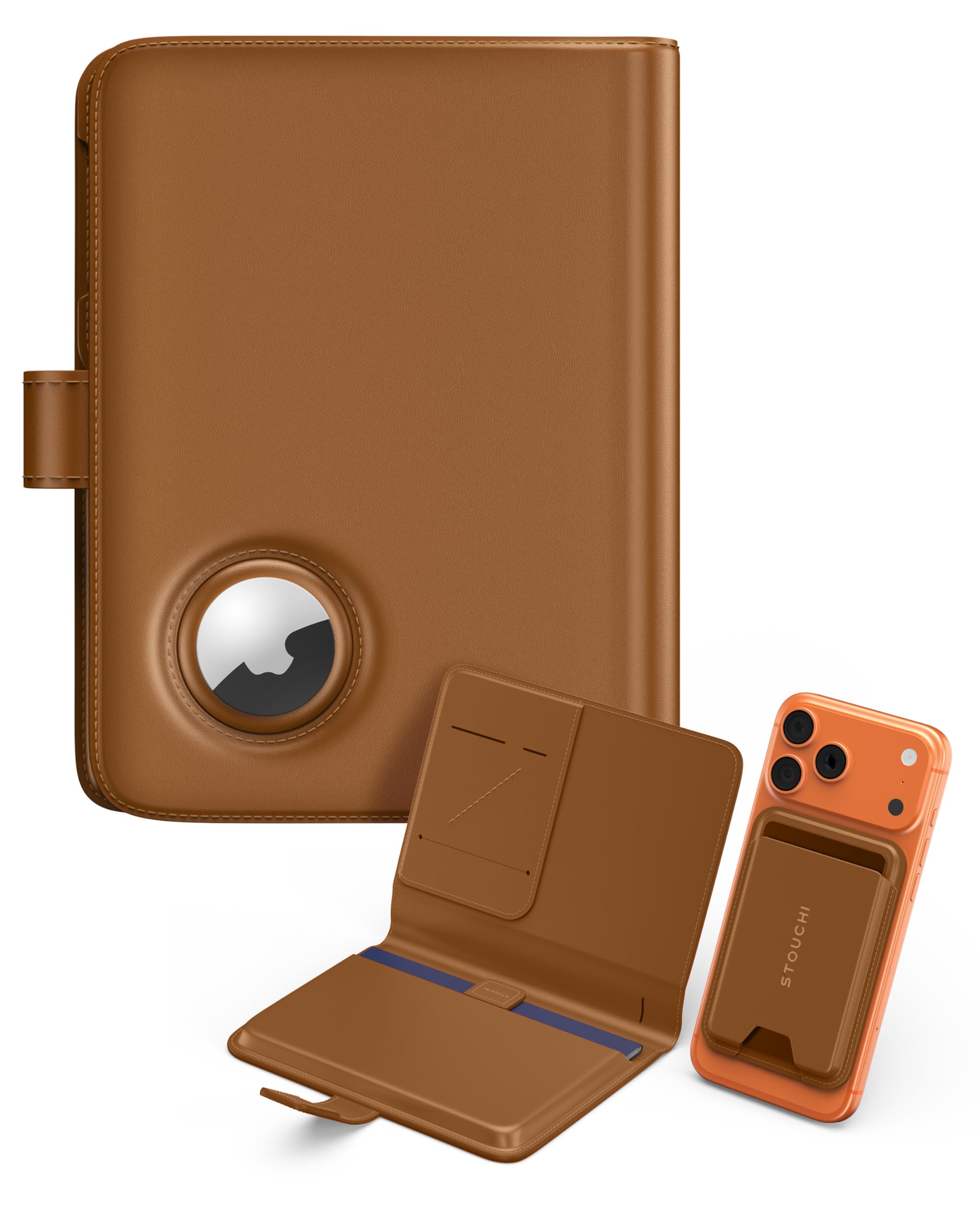 Passport Wallet AirTag & RFID Travel Wallet Vegan...