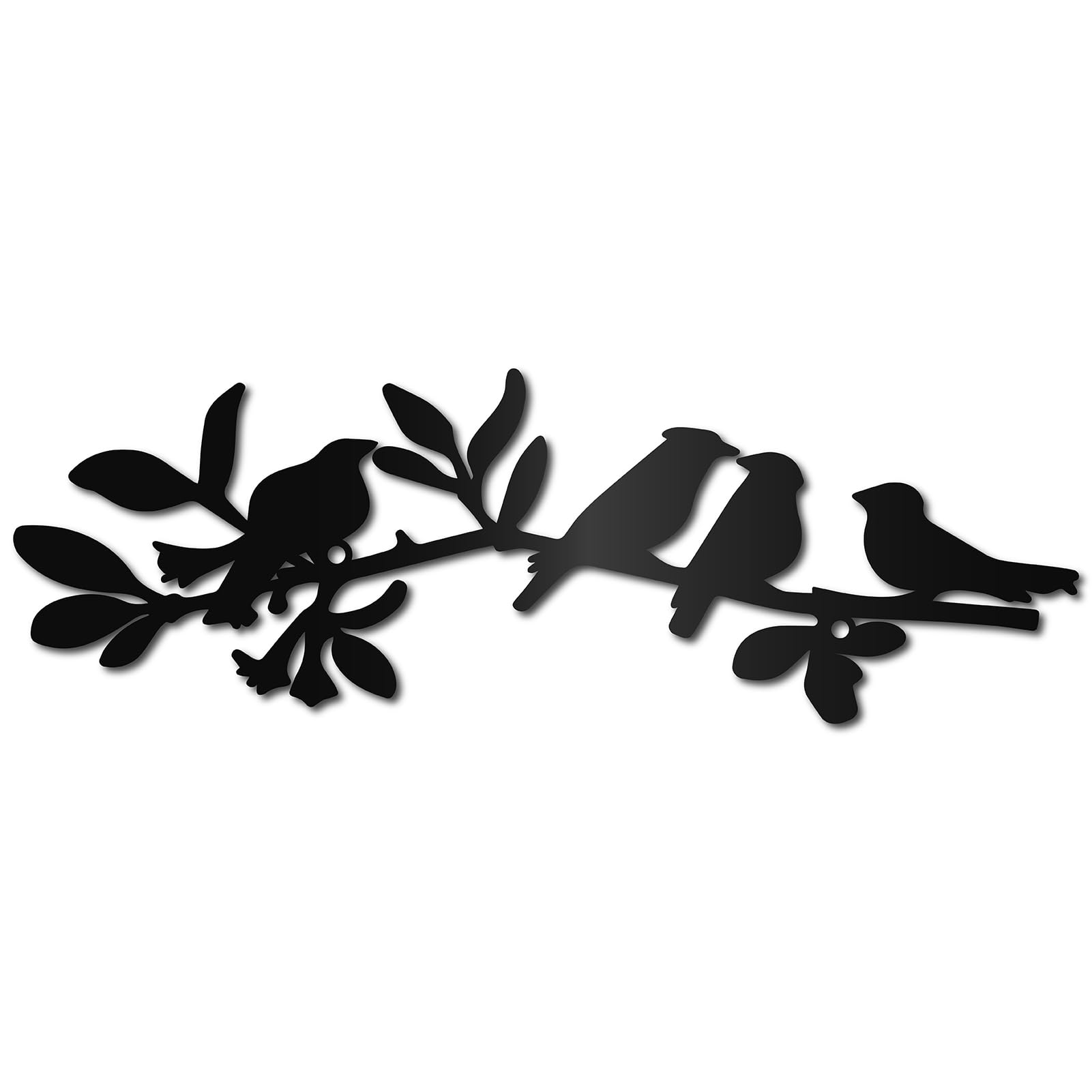 CREATCABIN Birds on Branch Metal Wall Art Decor Sculpture Hanging ...