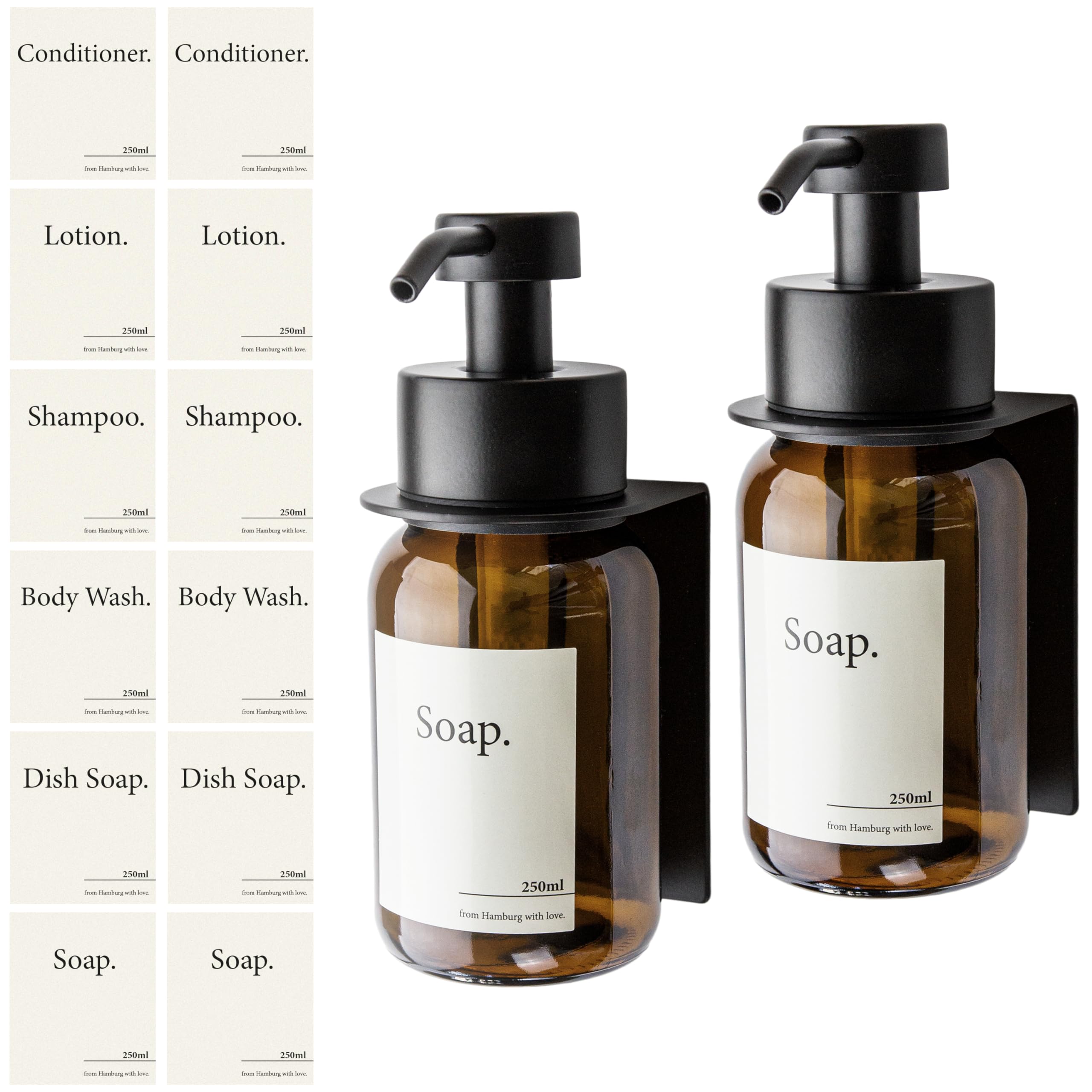 Source photograph for Pallet – Soap Dispensers – Glass Wall-Mounted Dispensers, Kitchen, Bathroom, Shampoo