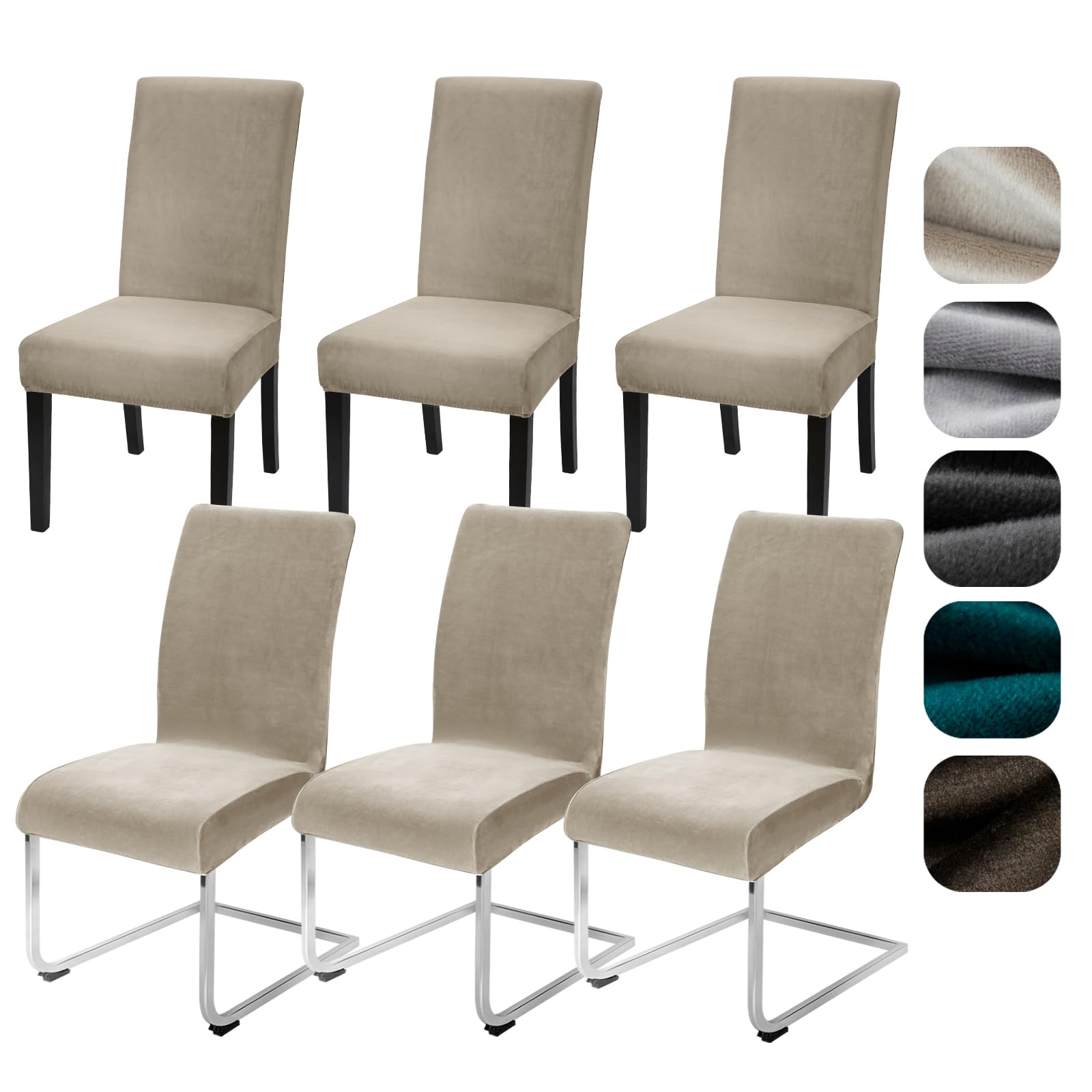 Alishomtll Dining Chair Covers Set of 6 Stretch...