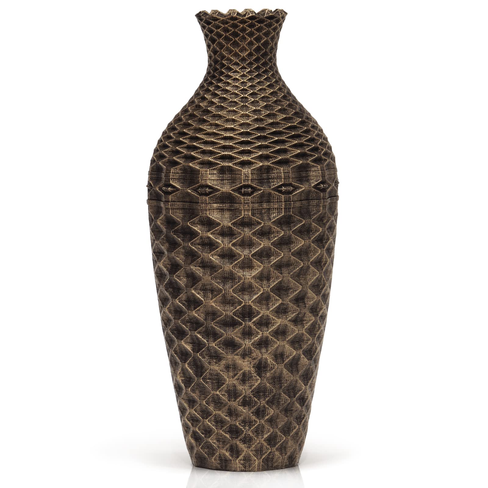 Suanti Metal Effect Flowers Vase,Bronze Handmade...