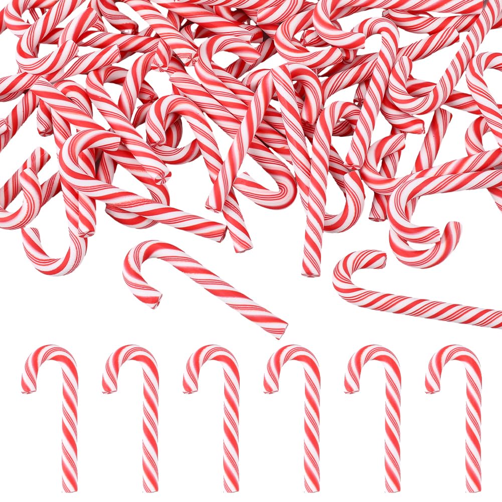 DICOSMETIC 50Pcs Red White Candy Canes Plastic Candy Canes Mini Dicosmetic 50pcs red white candy canes plastic candy canes mini