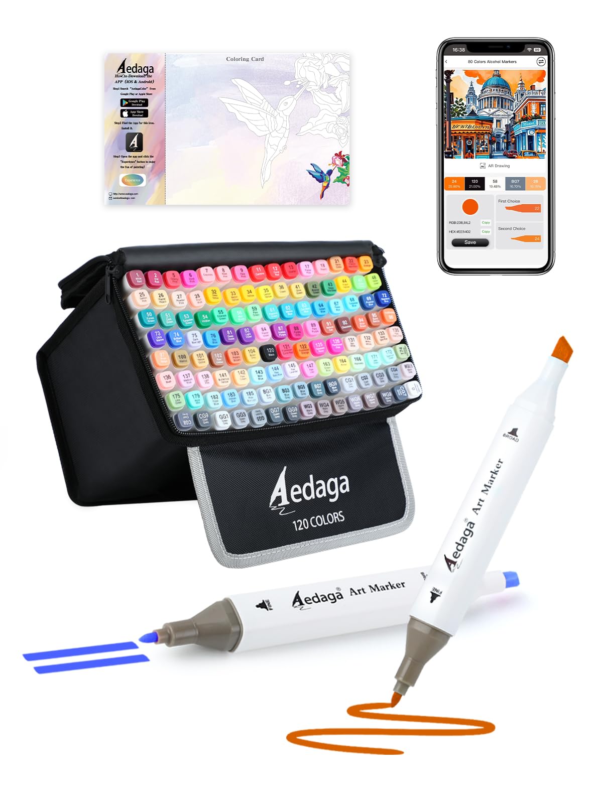 Source photograph for Pallet – Arts & Lighting – Alcohol Markers, Neon LED Signs