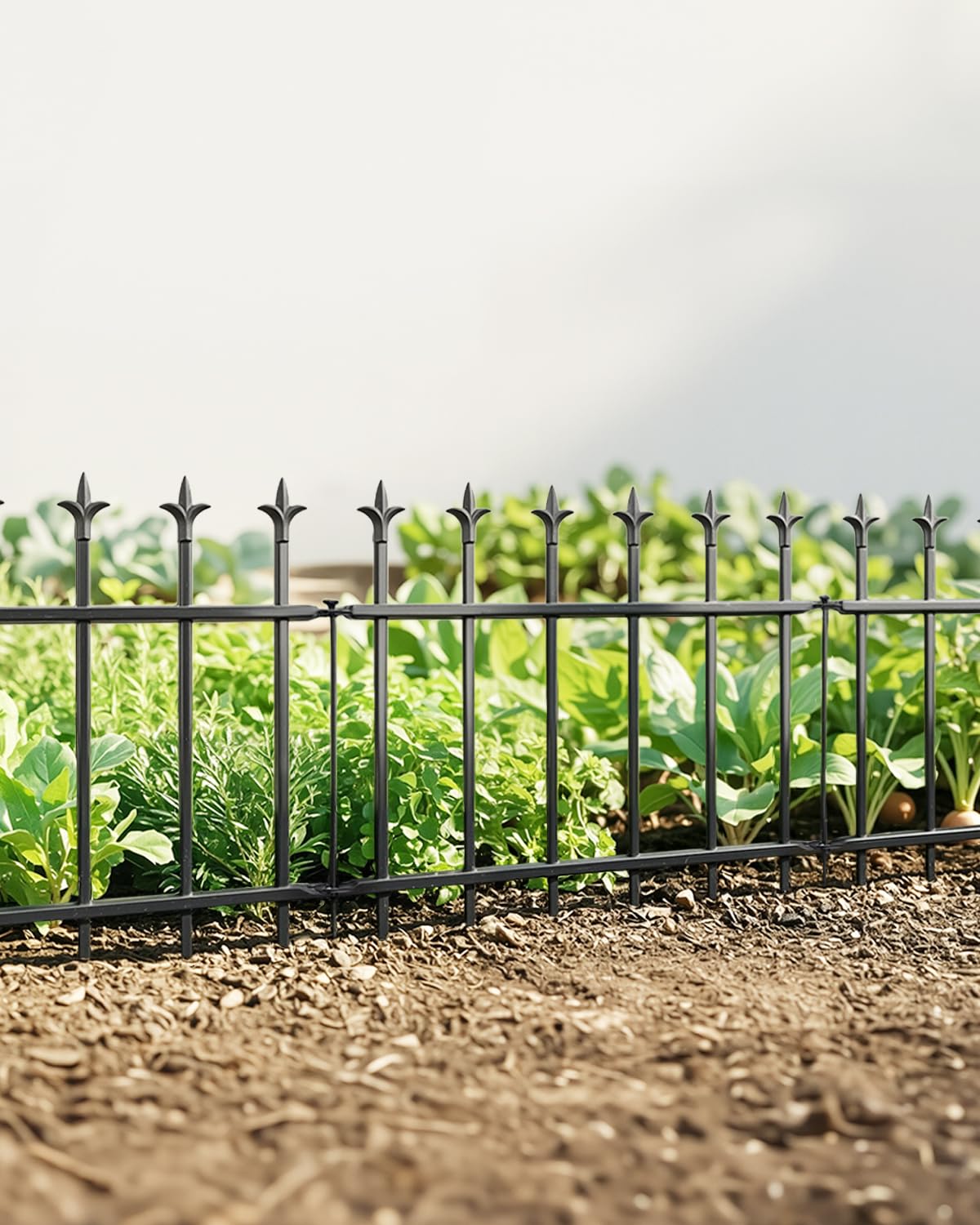 Source photograph for Pallet – Garden Fencing – Metal Garden Fence Panels, Rustproof Landscape Barrier, Black