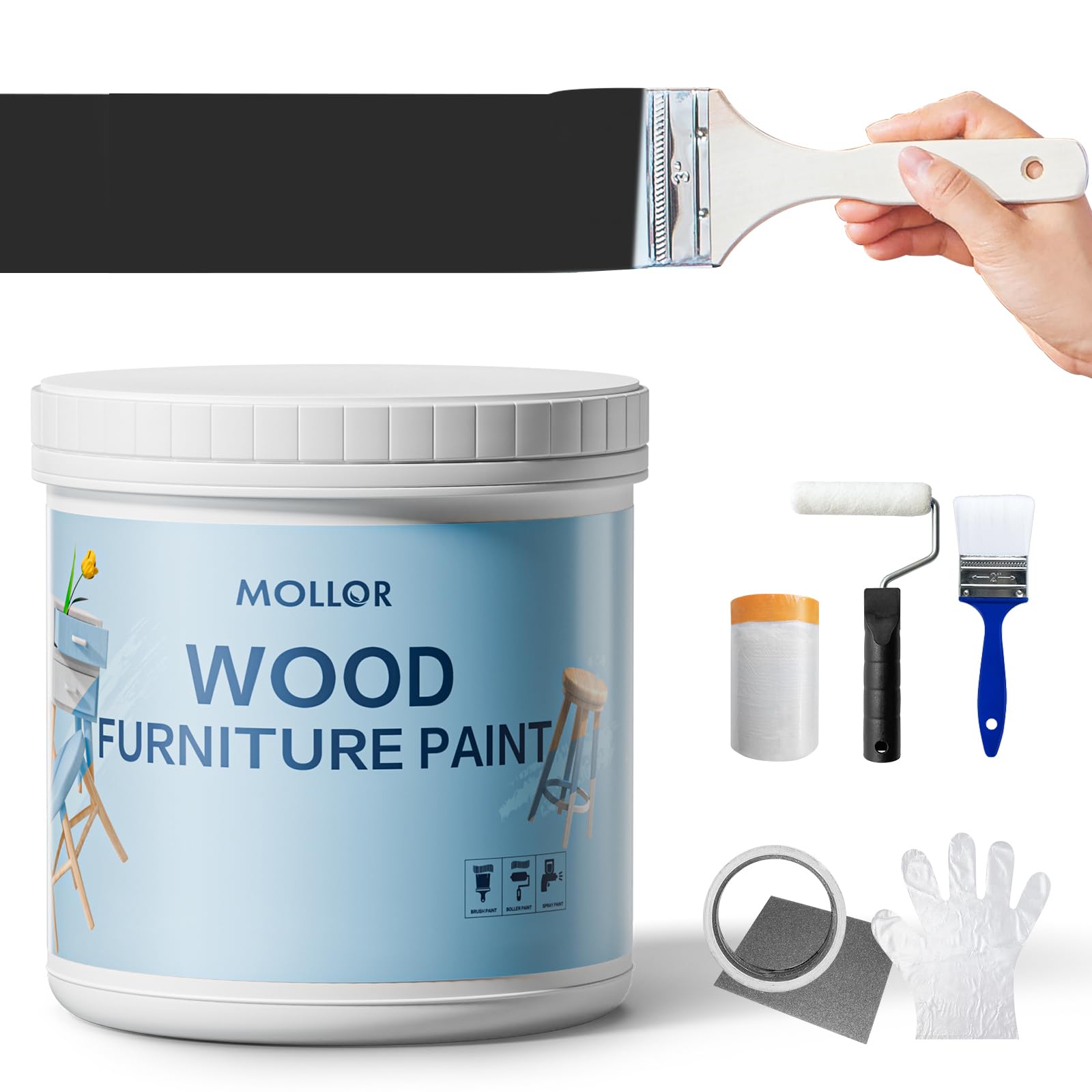 Source photograph for Pallet – Furniture Paints – Matte Wood Paint, White Paint, Painting Tools