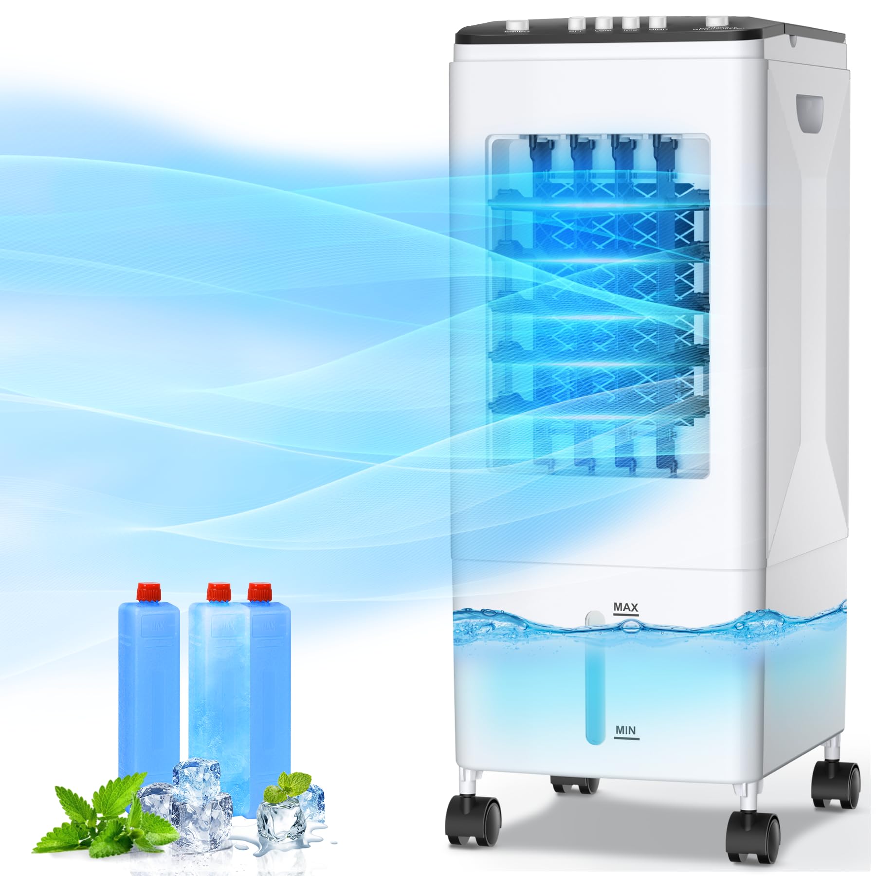 Source photograph for Pallet – Portable Air Coolers – Evaporative Cooling, 6L Water Tanks, Fans, Ice Packs