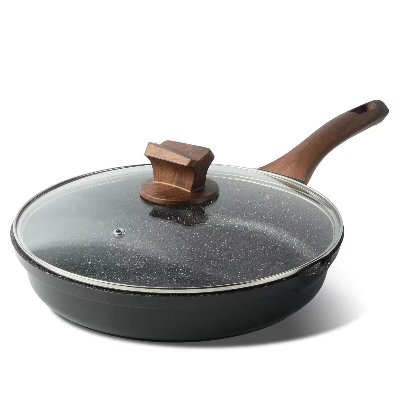 ZUOFENG Nonstick Frying Pan 28cm Granite Coating –...