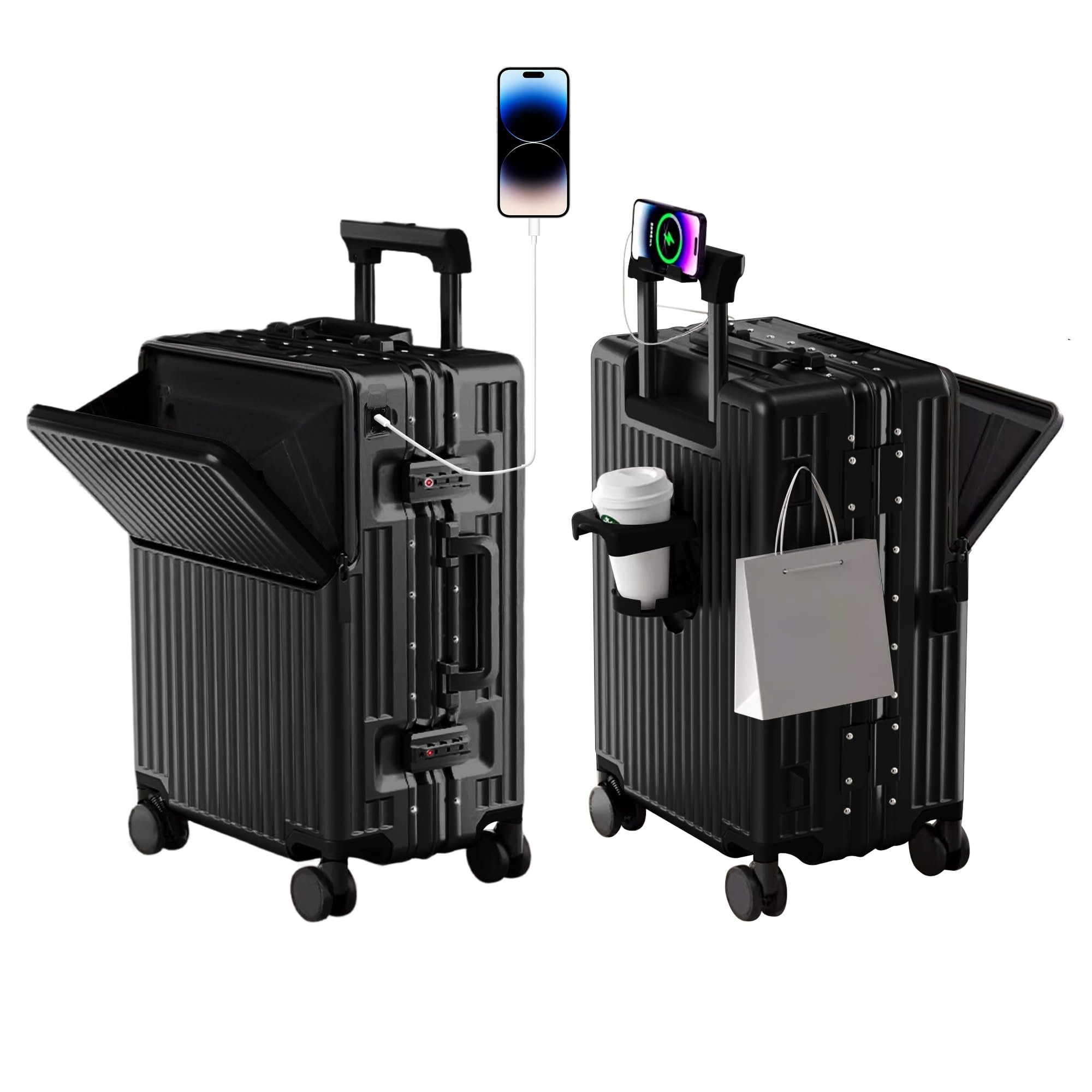 Source photograph for Pallet – Luggage – Carry-On Suitcases, Hard Polycarbonate Shells, TSA Locks, 360° Wheels
