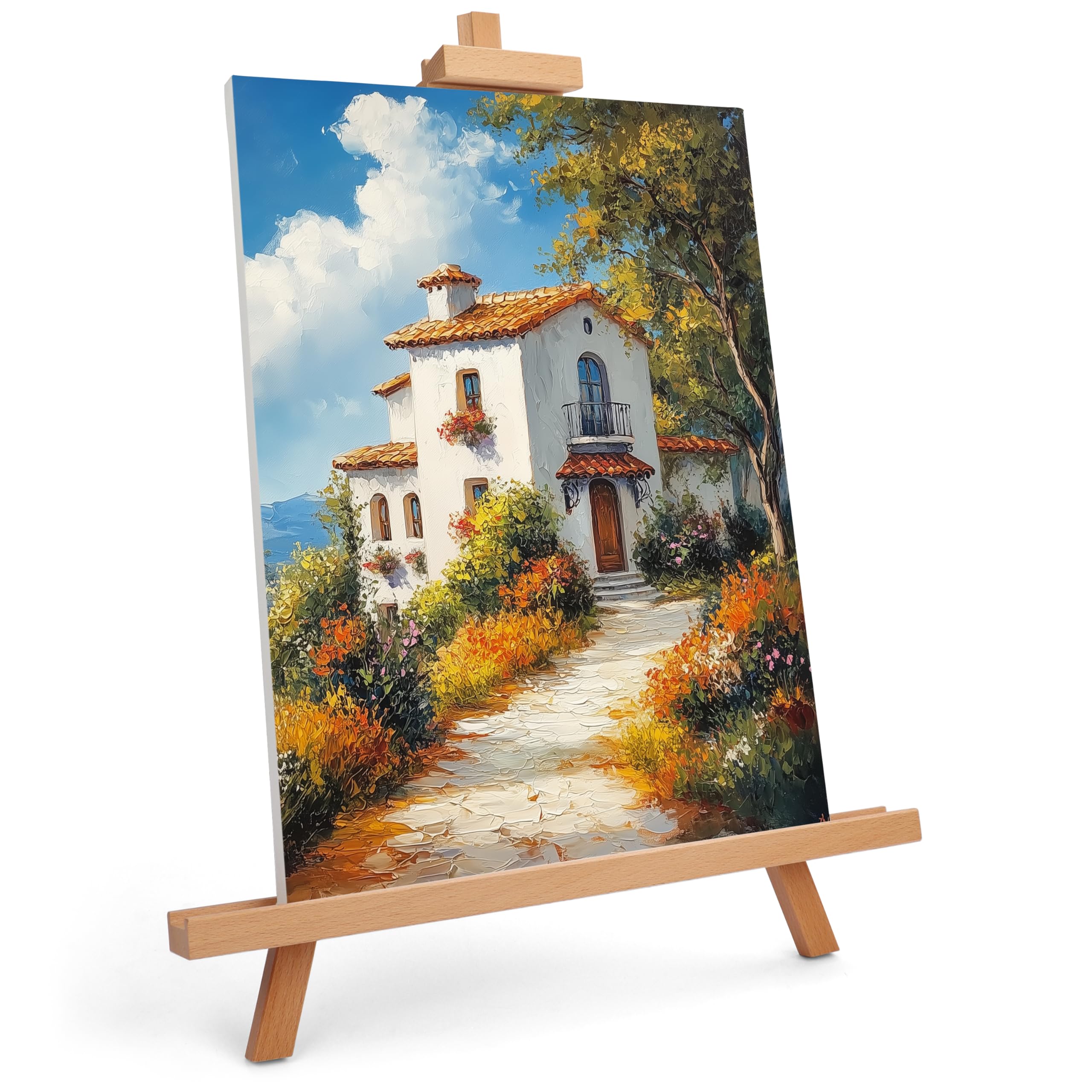 Belle Vous Table Easel Adjustable Wooden A-Shape - 83cm Beechwood Easel Tripod Wooden Easel, Table Easel Wooden Stand Tripod for Drawing, Painting, Displaying Photos, Art