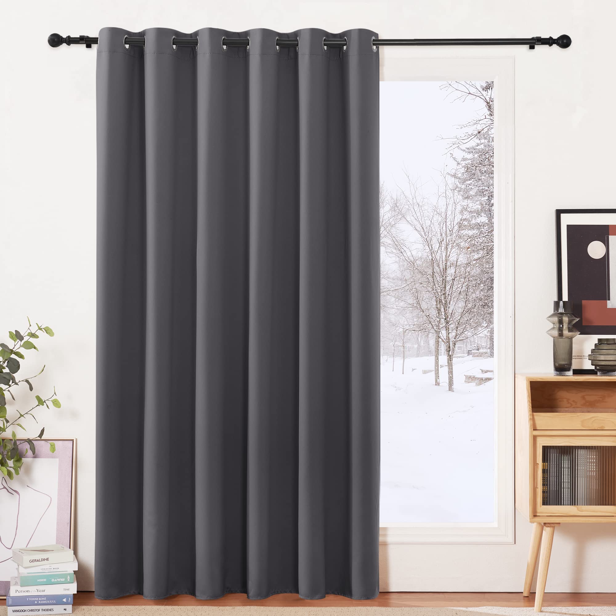 PONY DANCE Theral Curtain Lining Eyelet Blackout Drapes With Hooks For Enhanced Bedroo Living