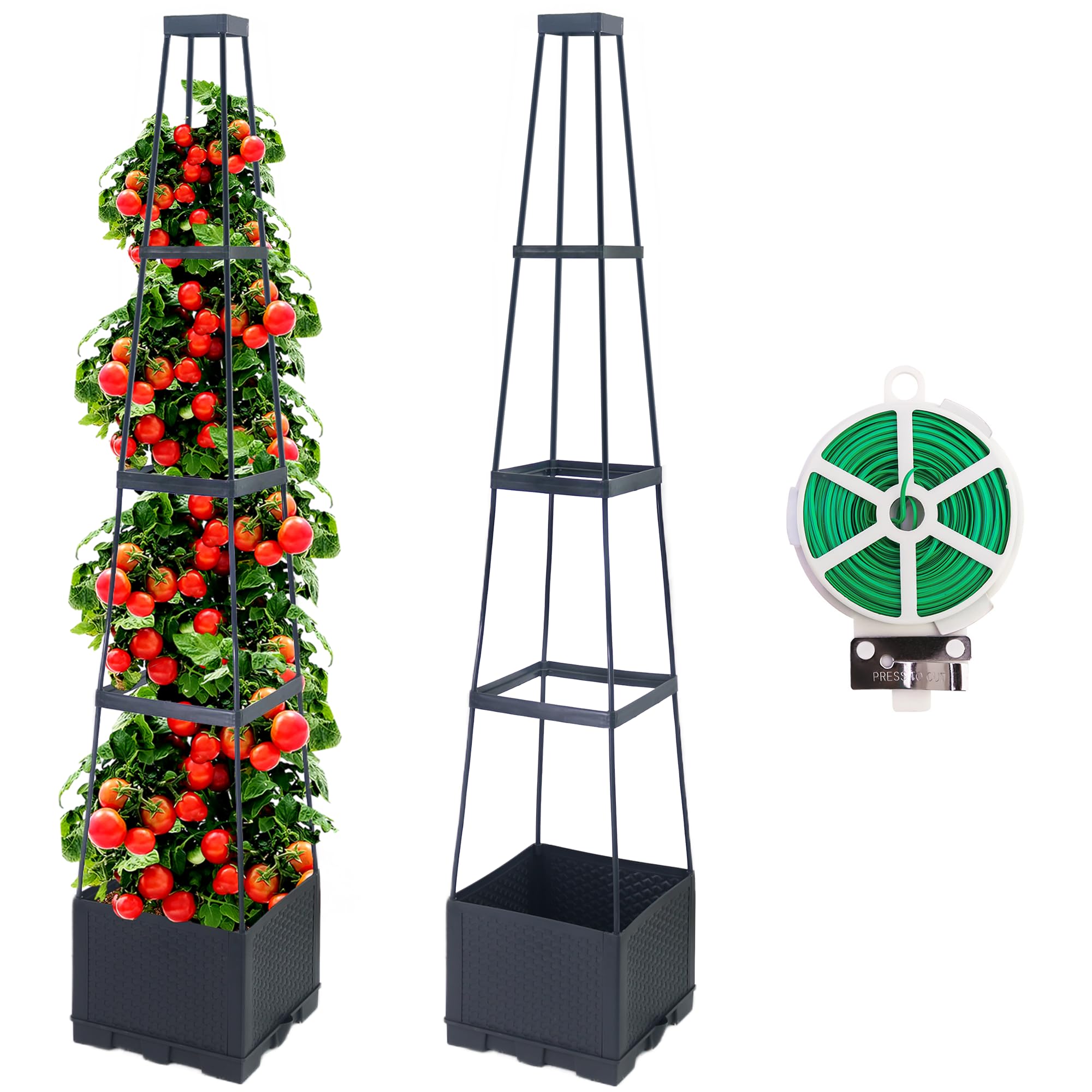 Source photograph for Pallet – Garden Planters – Raised Planters With Trellises, Self-Watering Planters, Tomatoes, Flowers, Vegetables