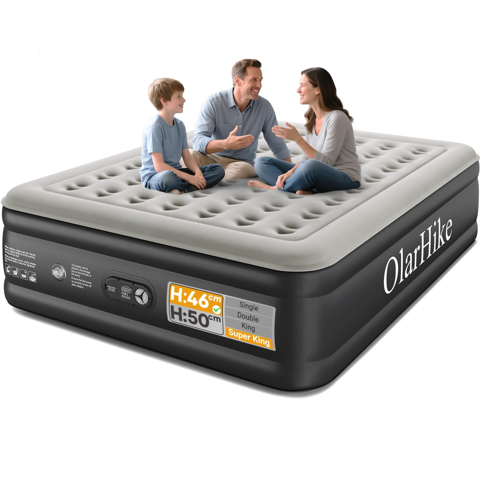 Source photograph for Pallet – Air Mattresses – King Size Inflatable Mattress, Built-In Pump, Flocked Surface