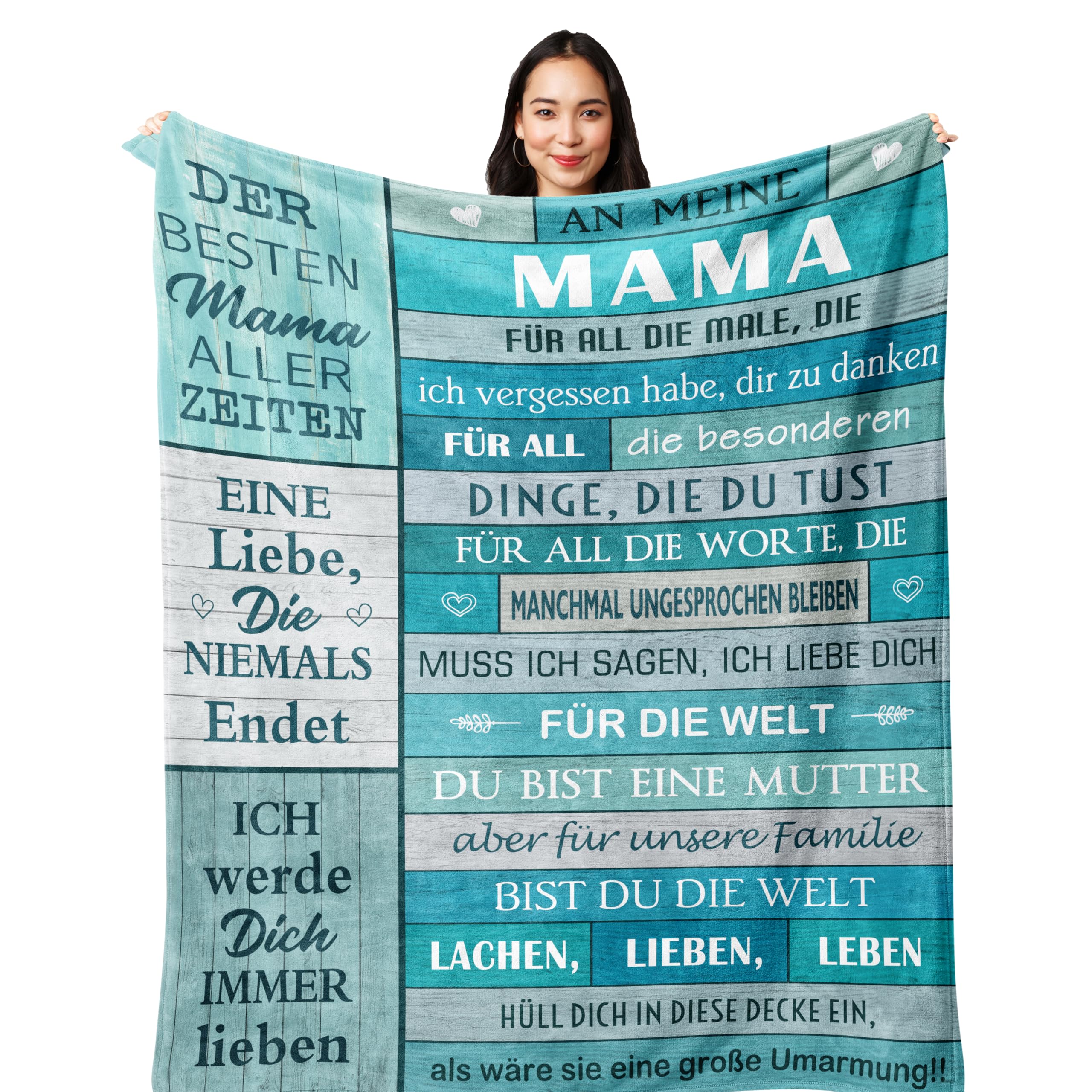 Throw Blanket Mother's Day Gift from Daughter Soft Fleece – 150x130cm
