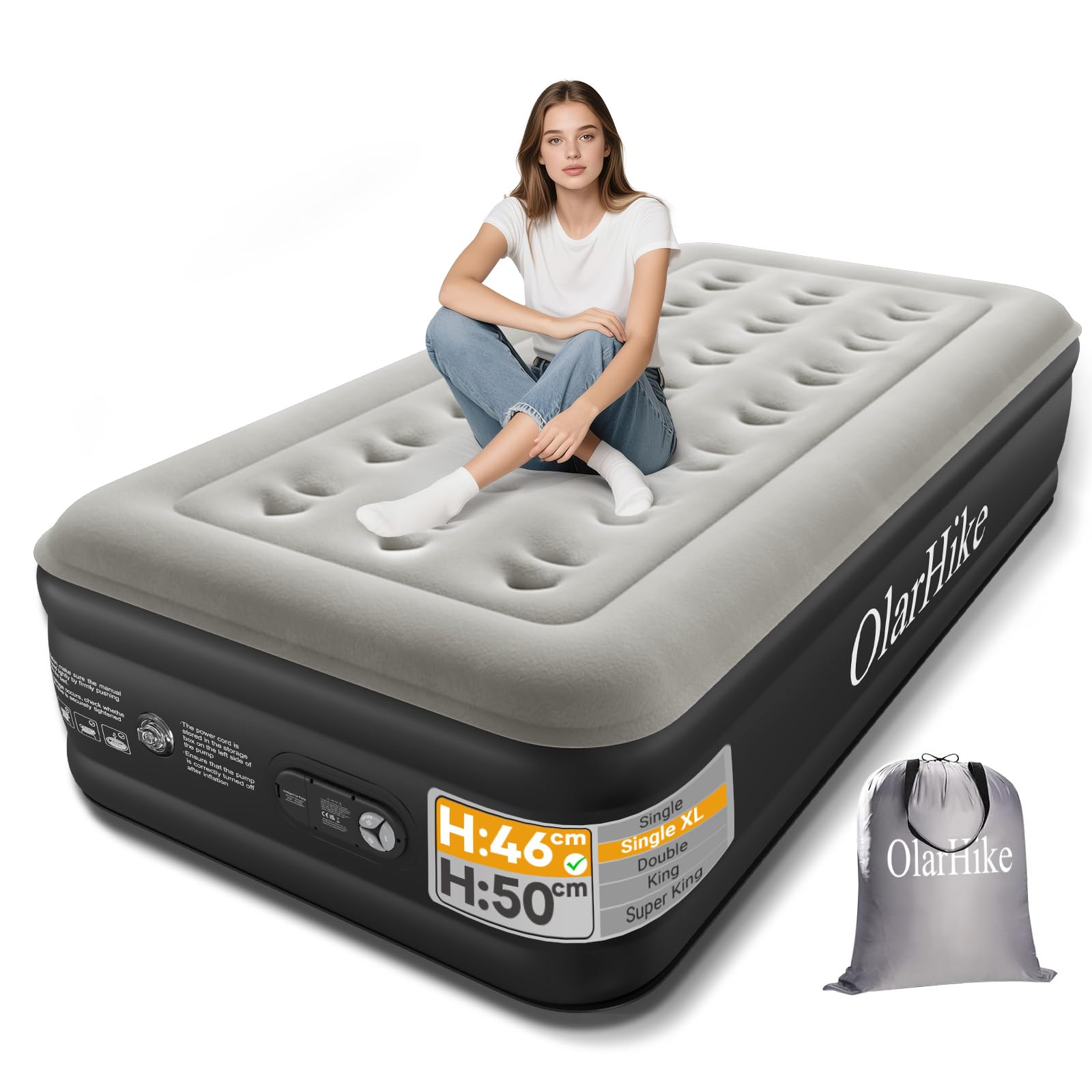 Source photograph for Pallet – Air Mattress – Single Inflatable Air Mattress 90 × 200 × 46 Cm, 150 Kg Capacity