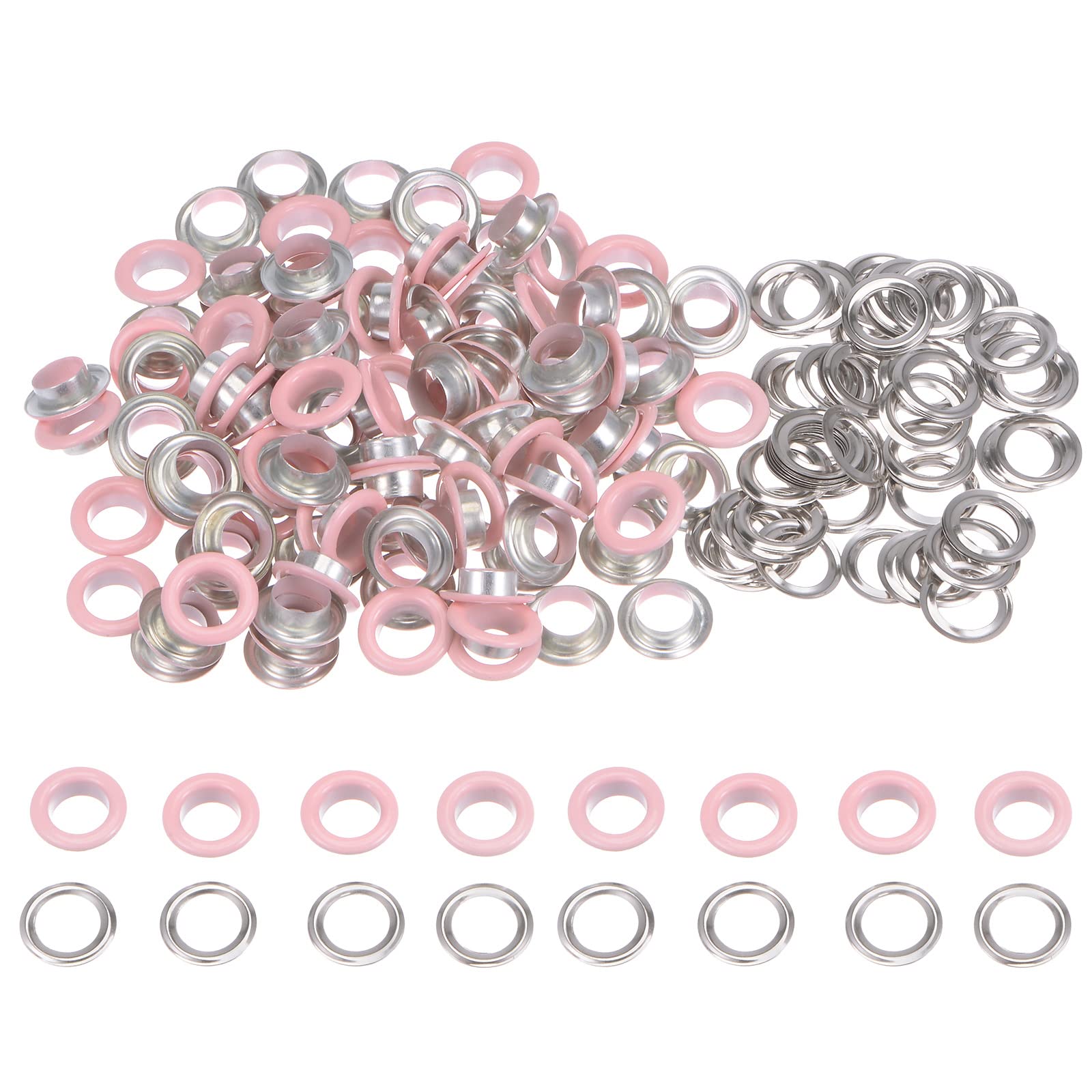 Sourcing Map 200er Set Metallösen - 10mm, Rund In Gold Für Leder, Stoff & DIY