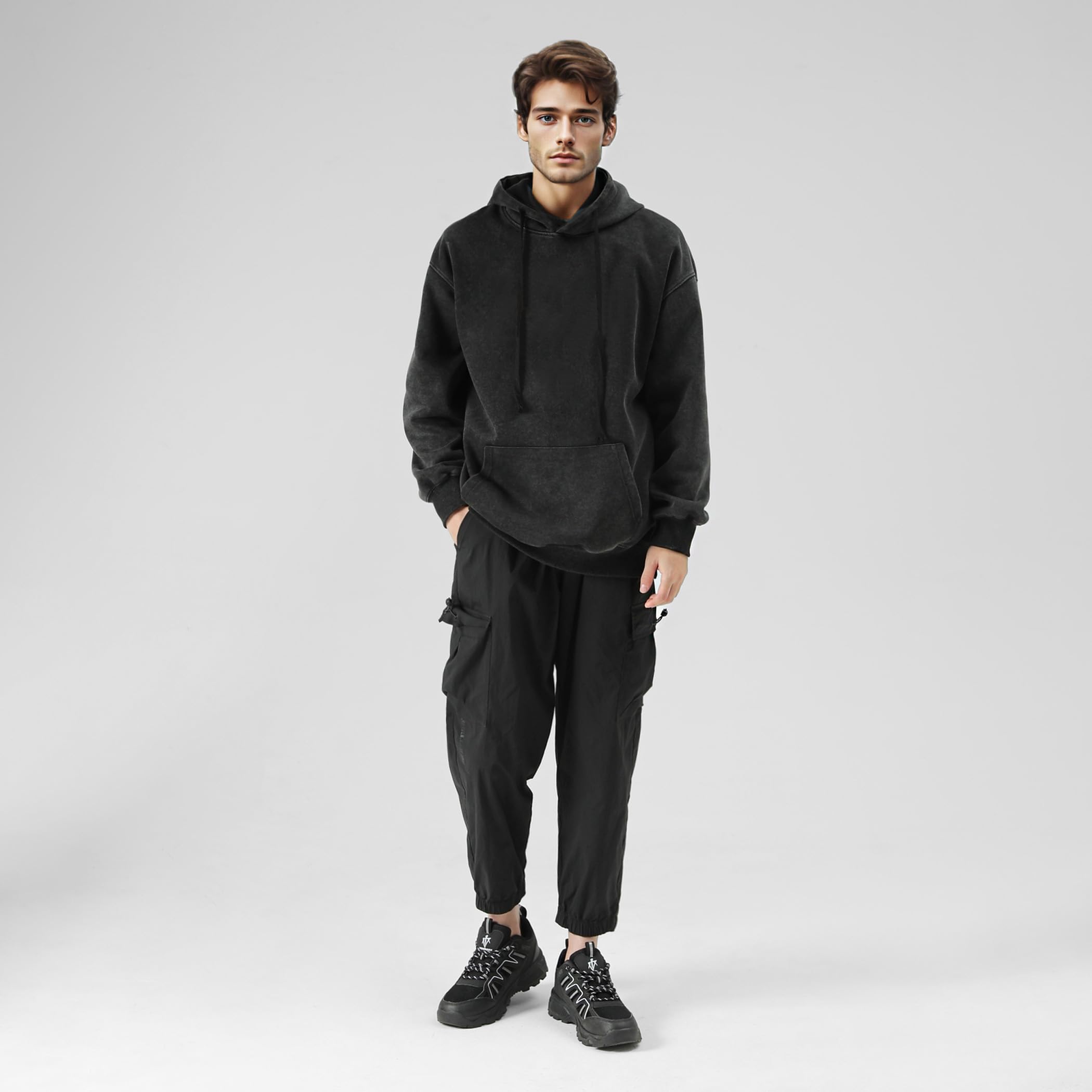 Herren-Wanderschuhe, atmungsaktiv, leicht, rutschfest – Schwarz, EU 47 – VENROXX