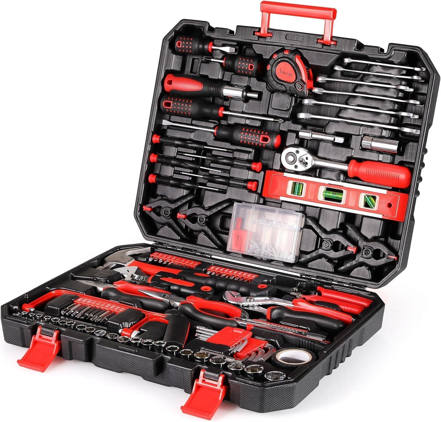 198-Piece Home Tool Kit with Case Portable Hand...