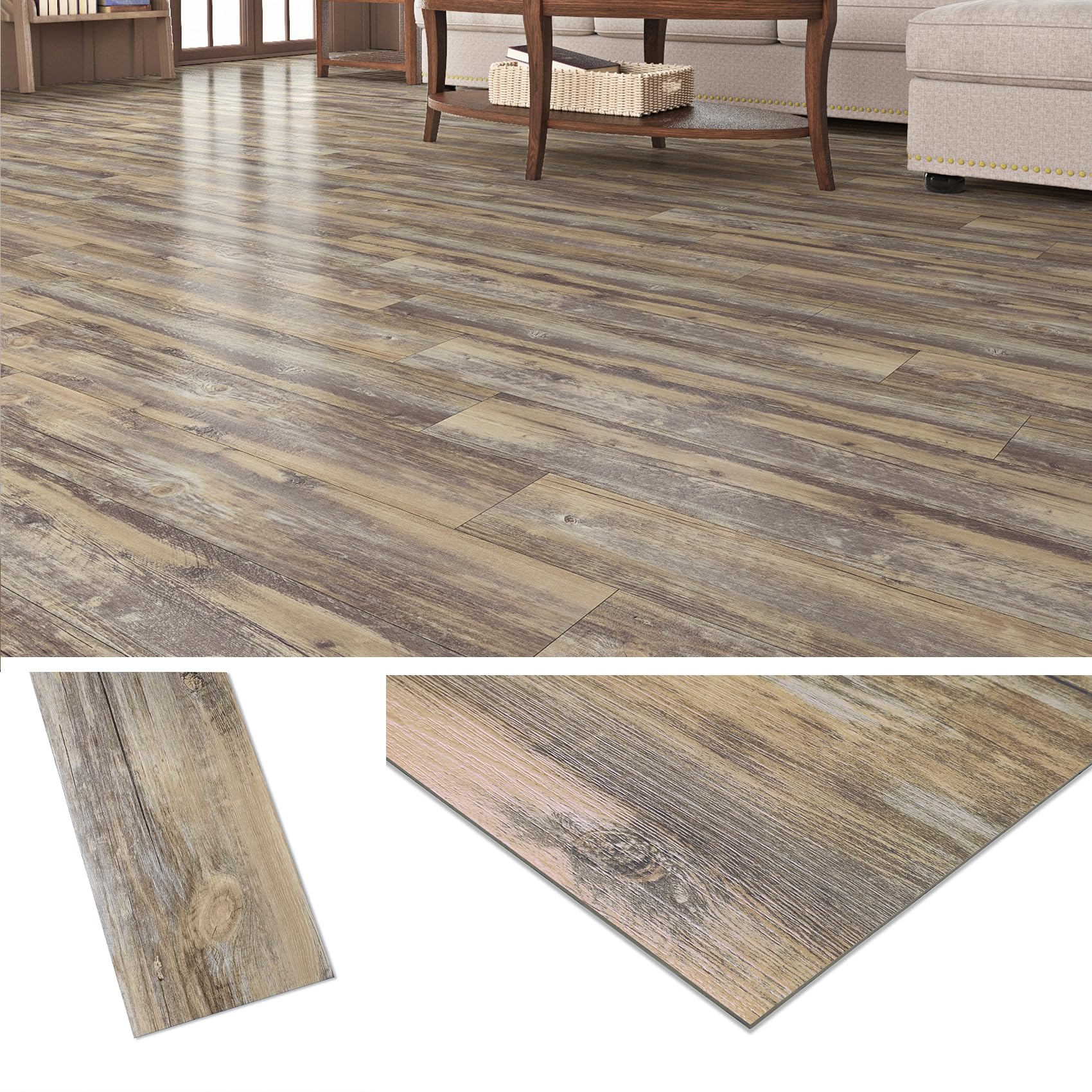 Source photograph for Pallet – Flooring – Self-Adhesive Vinyl Tiles, Wood Effect, Beige Grey