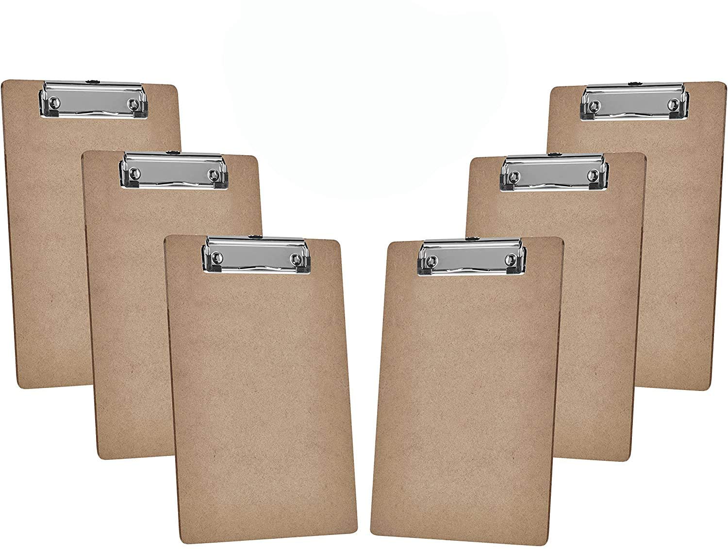 Lot De 6 Porte-blocs A5 (23,5x16 Cm) Avec Pince Métal - Rouge Transparent