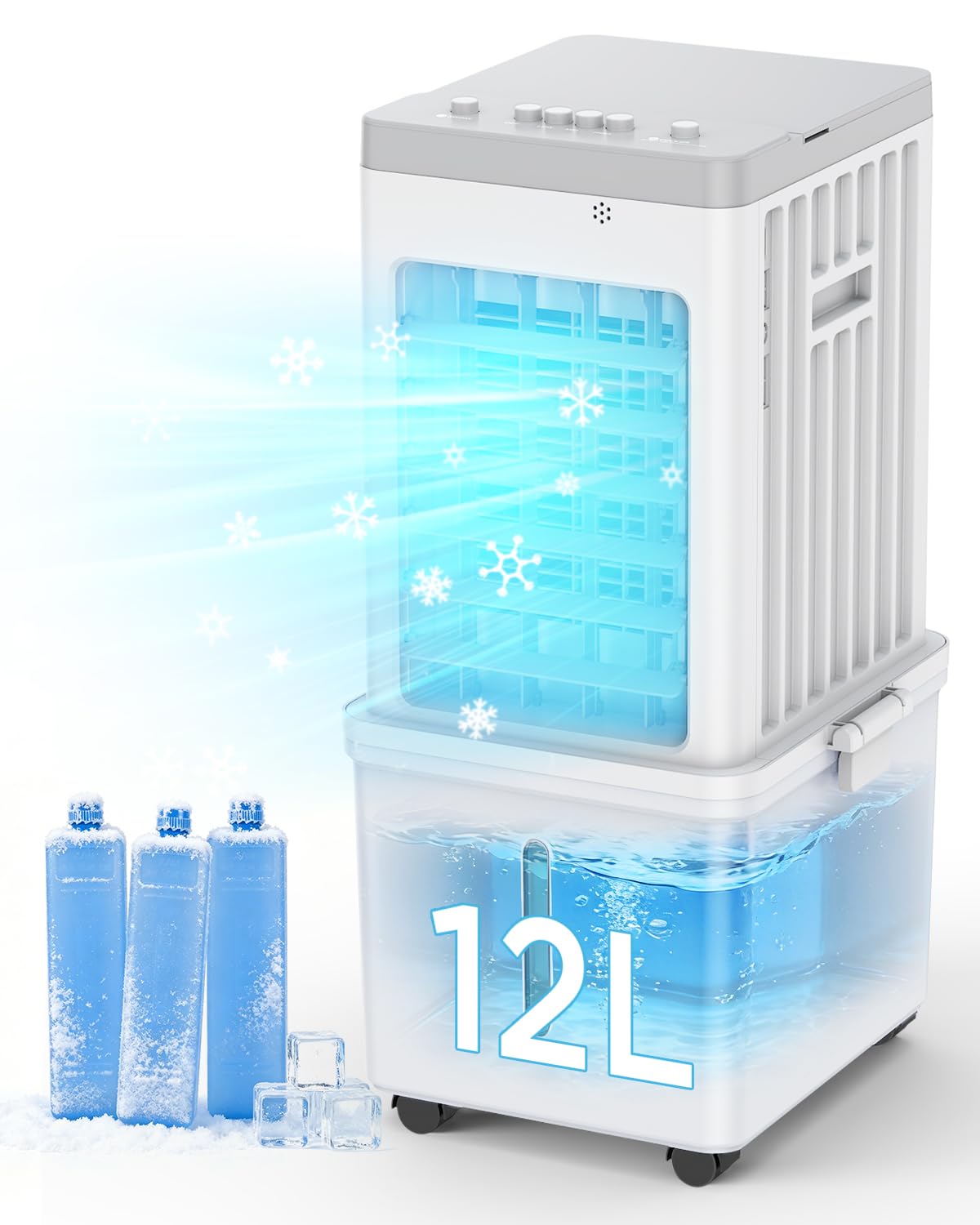 Source photograph for Pallet – Portable Air Cooler – Evaporative Cooler, Fan, Water Tank, Wheels