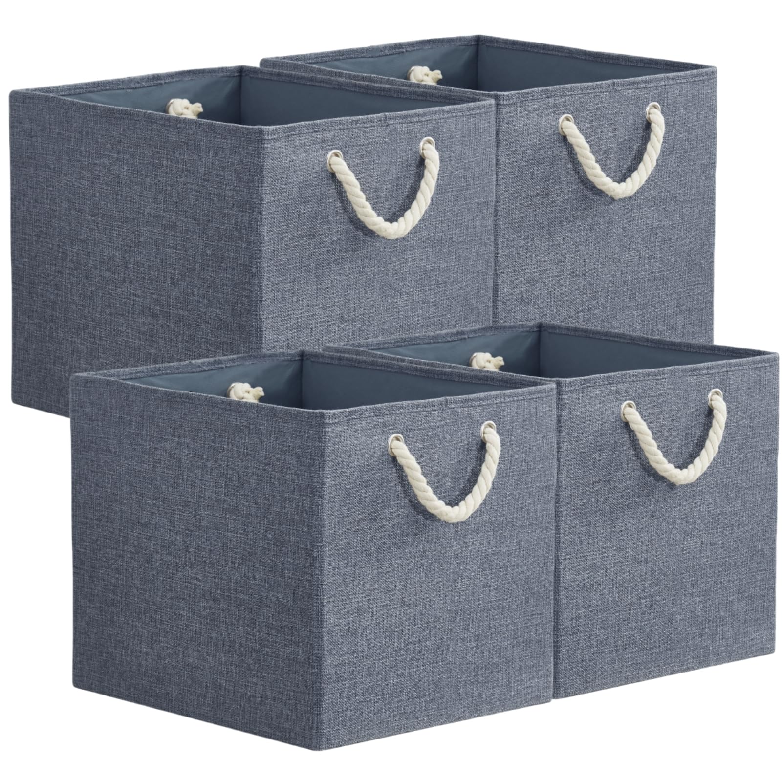 Source photograph for Pallet – Storage Boxes – Collapsible Fabric Boxes, Cotton Rope Handles, Organizers For Clothes And Toys